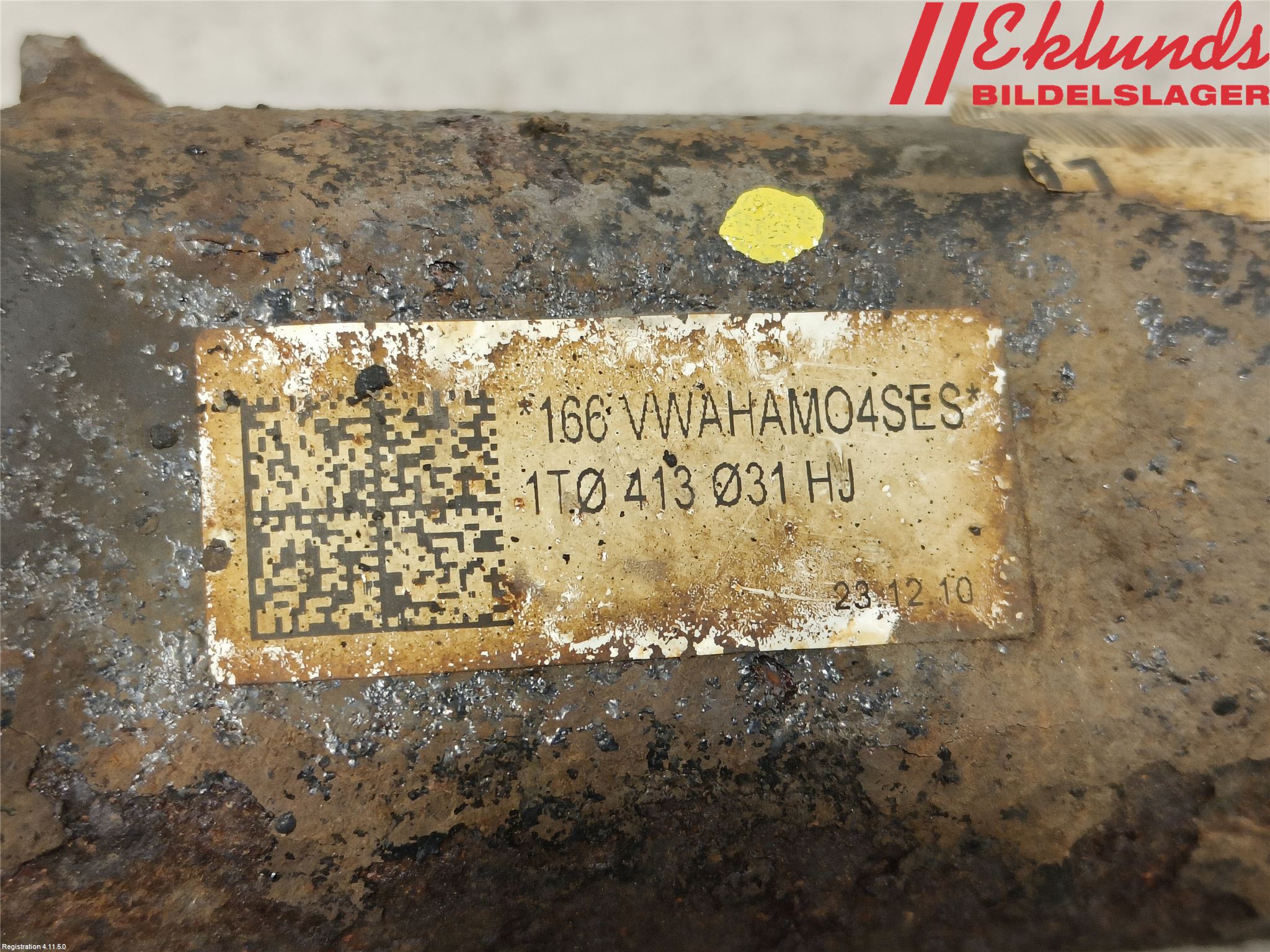 Volkswagen VW TOURAN 10-15 Fjäderben Fram Höger
