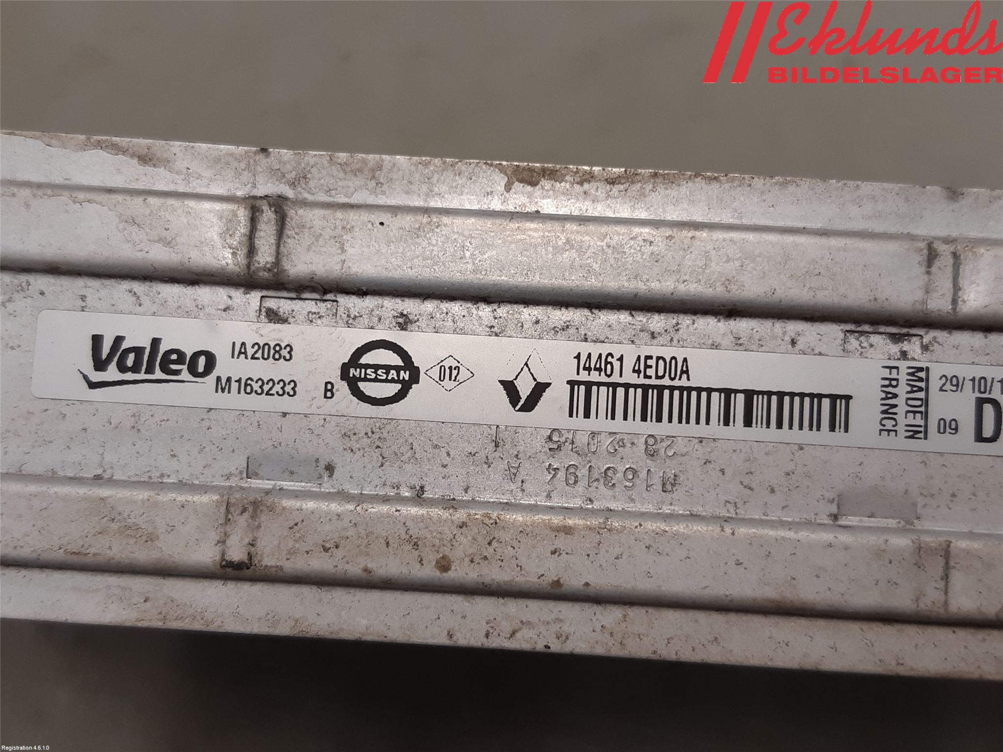 Nissan QASHQAI 14-17 Laddluft-Intercooler Kyl