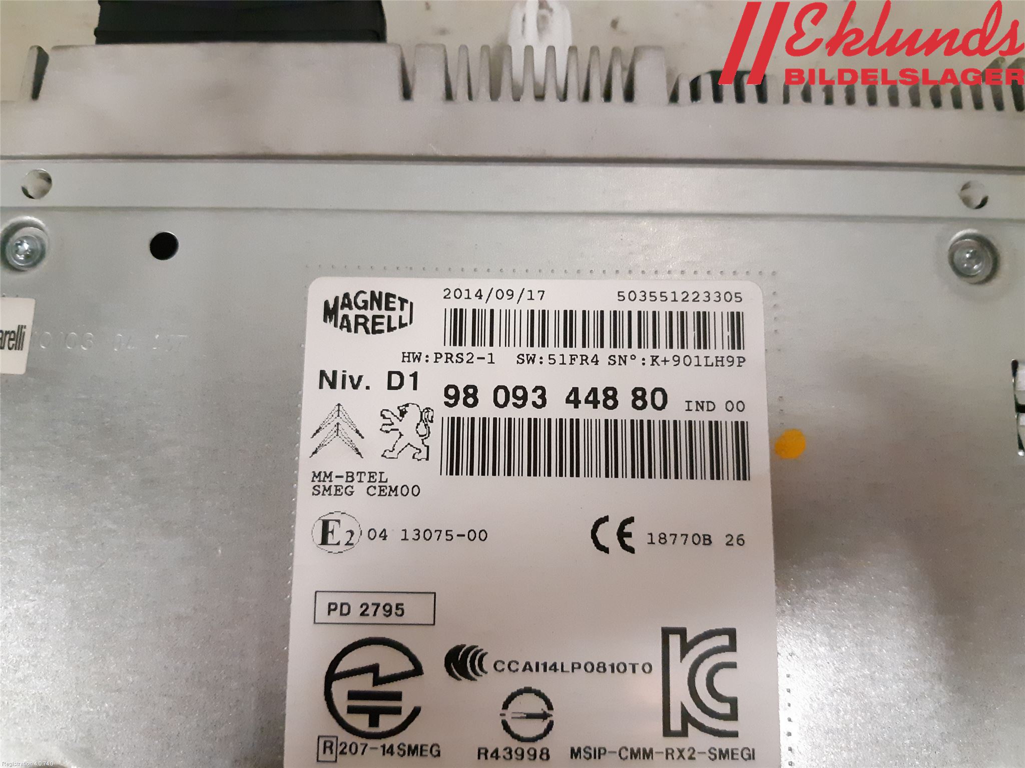 Citroen C4 GRAND PICASSO 14-18 Cd Radio - Multimediapanel