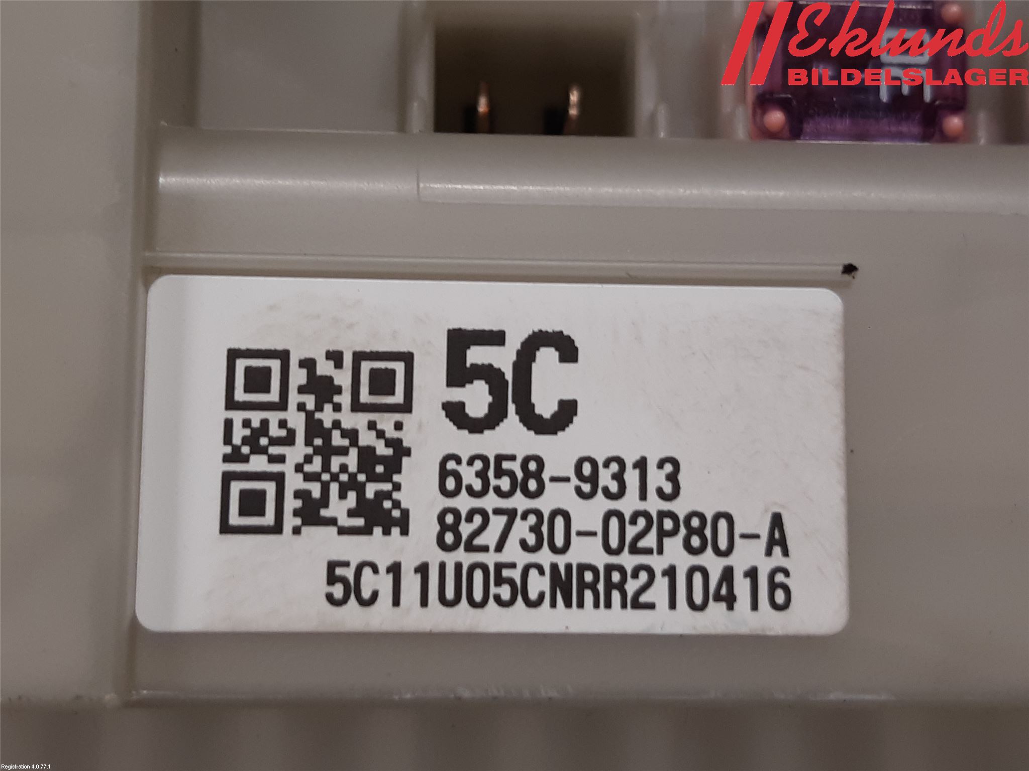 Toyota COROLLA 19- Säkringsdosa-Elcentral