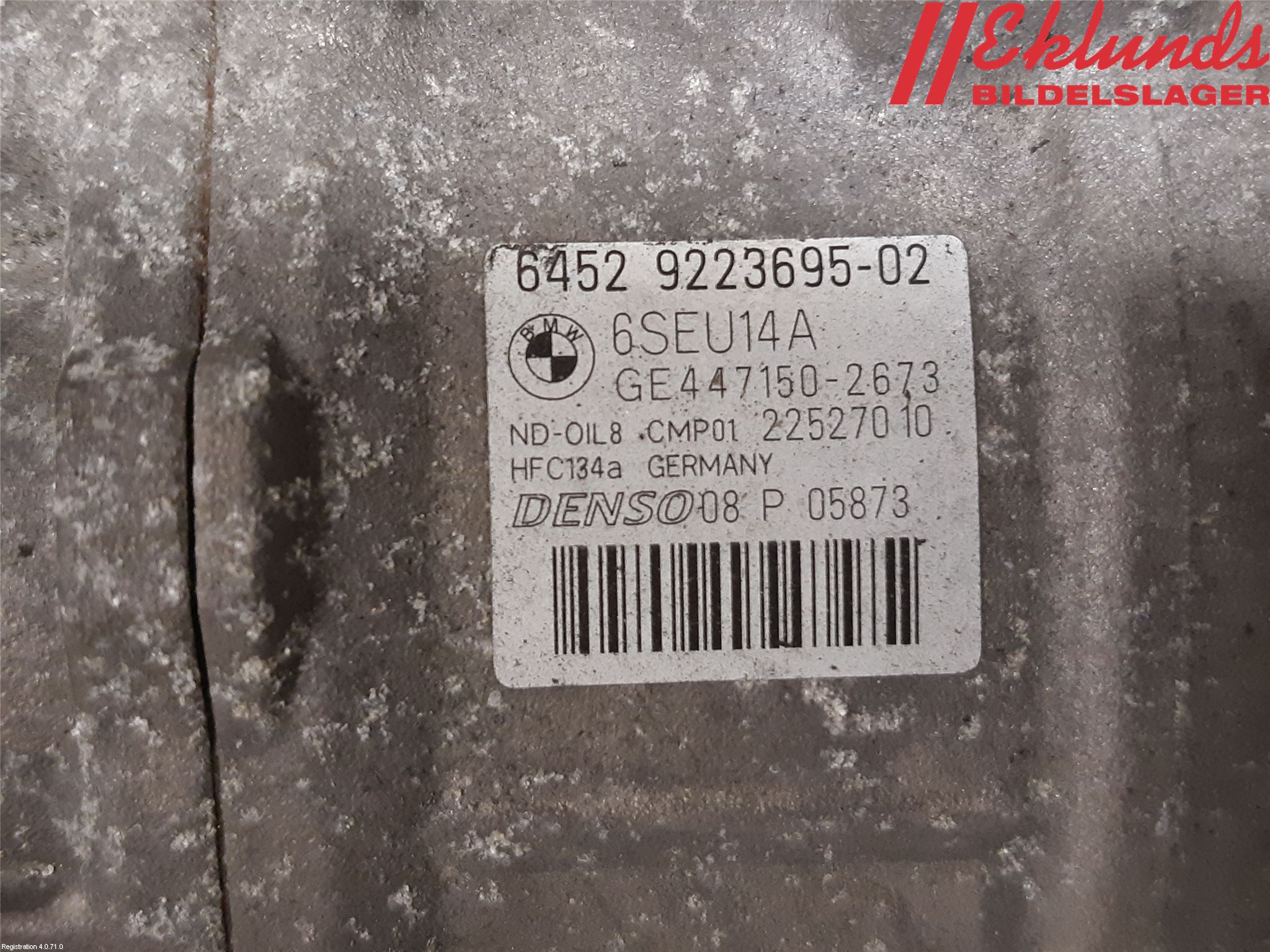 BMW 3 F30/F31/F80 12-19 Ac Kompressor