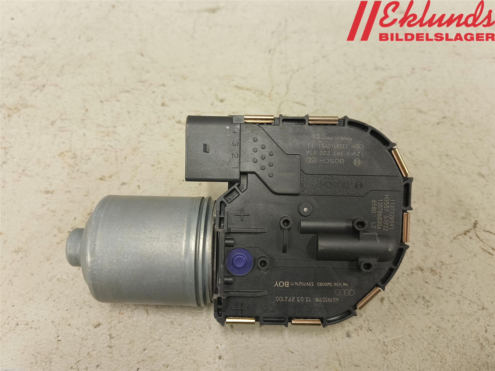 Audi A6/S6 4G 11-18 Torkarmotor Vindruta
