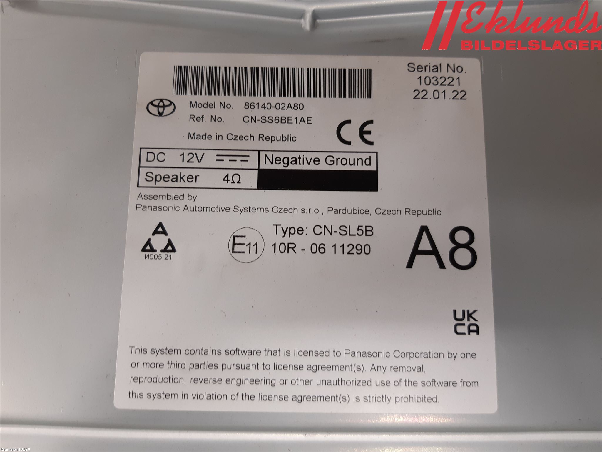 Toyota COROLLA 19- Cd Radio - Multimediapanel