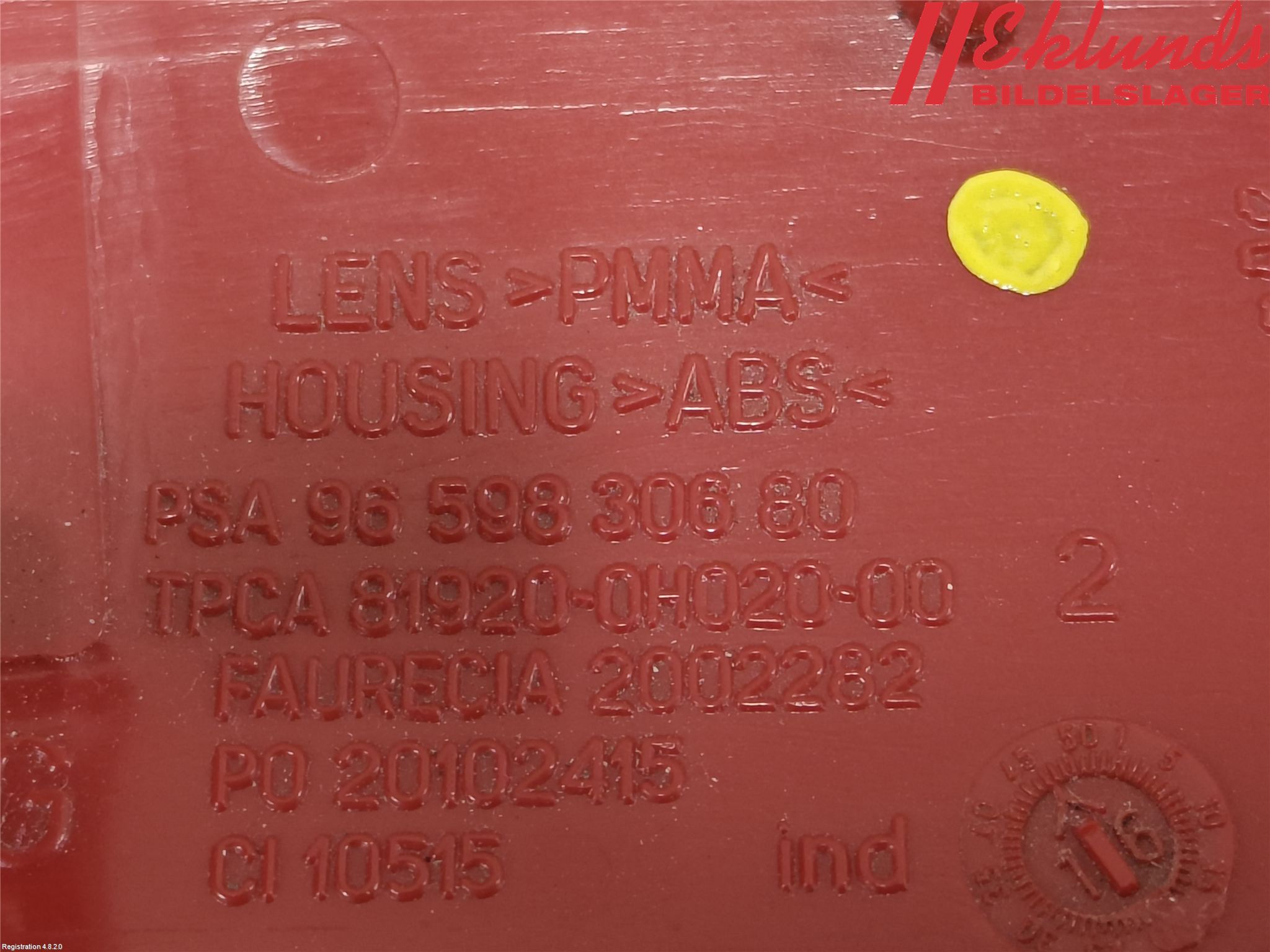 Citroen JUMPY/E-JUMPY 16- Dimljus/Reflex Bak