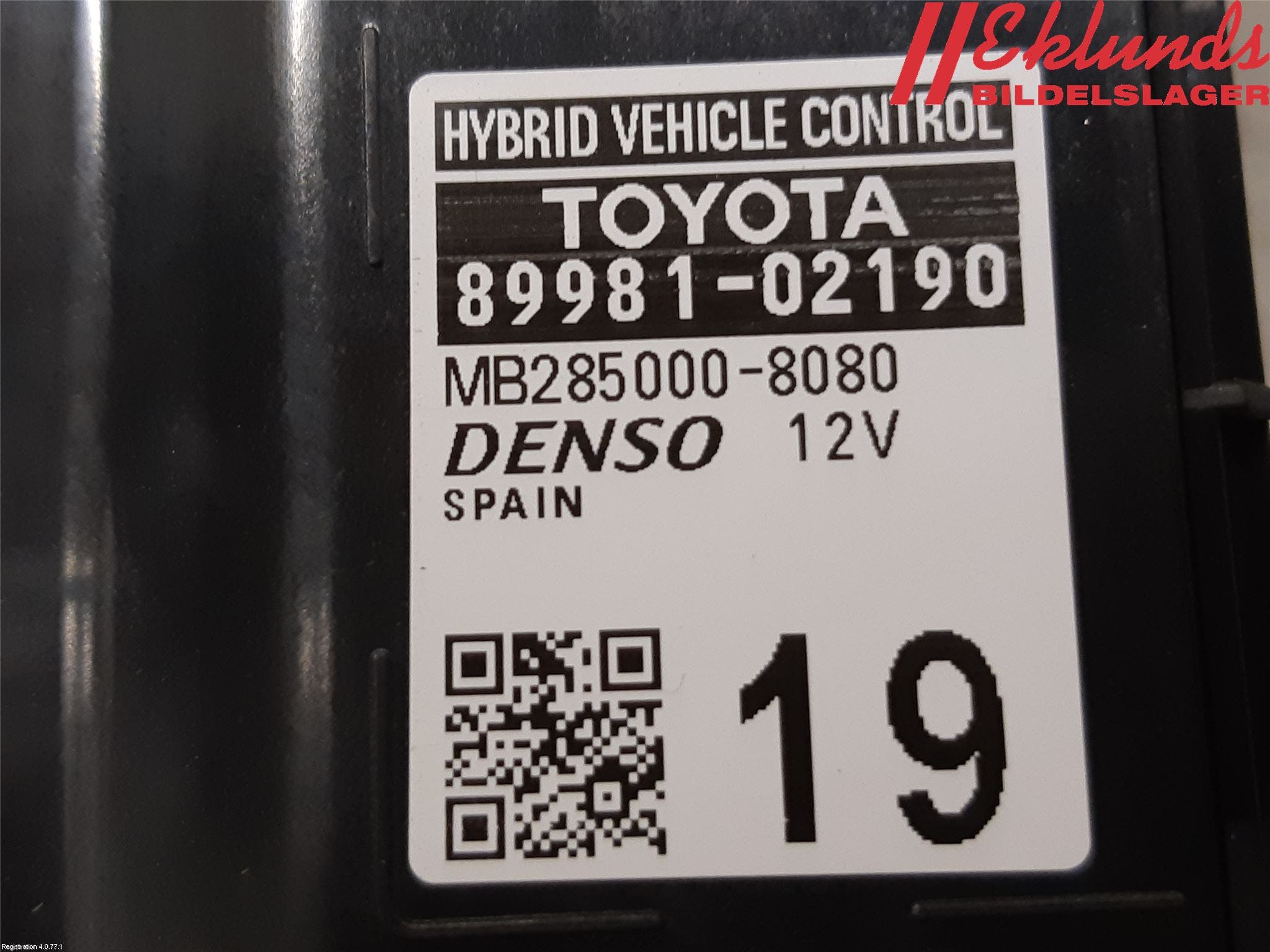 Toyota COROLLA 19- Styrenhet Övrigt