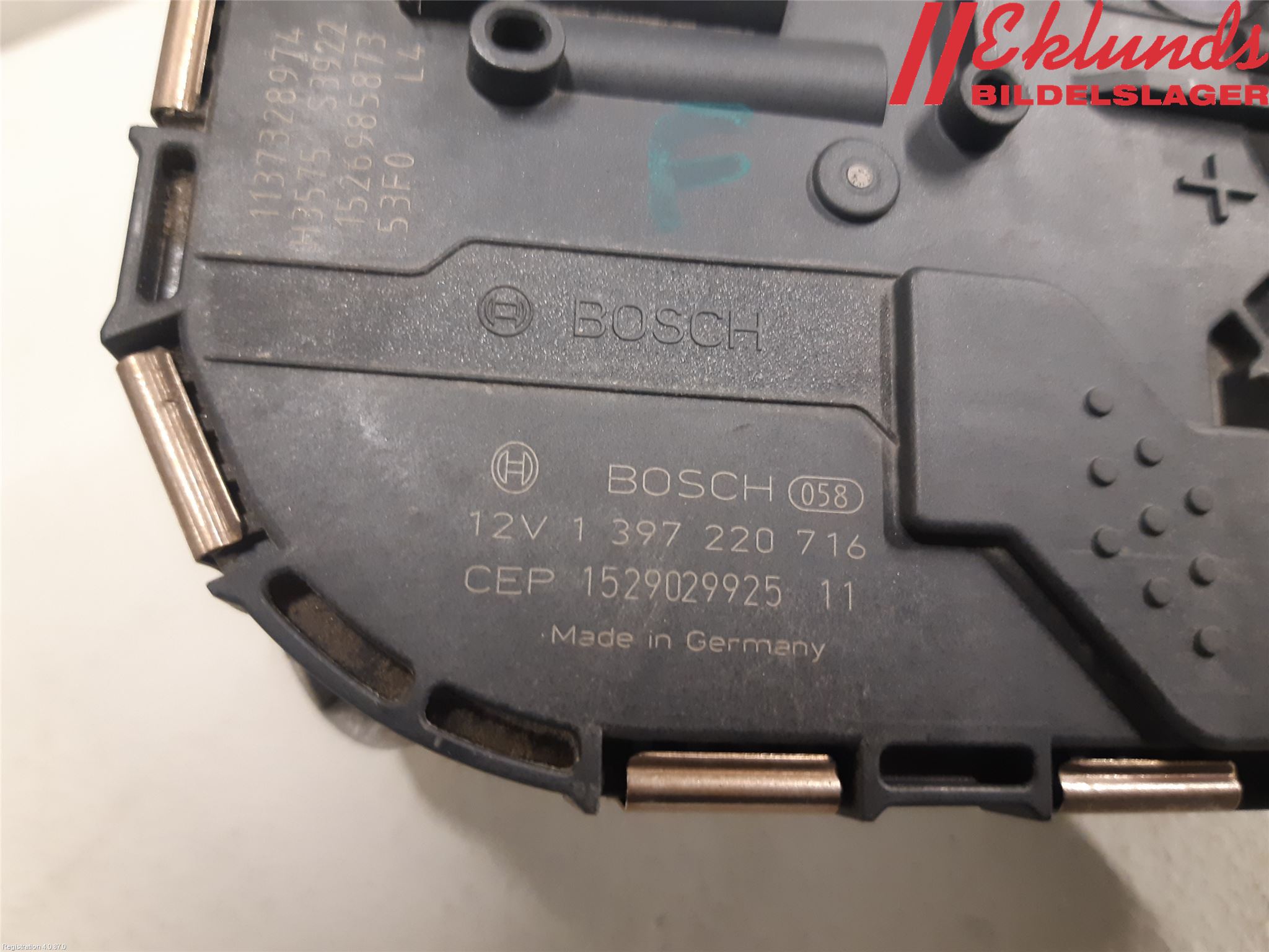 Audi A6/S6 4G 11-18 Torkarmotor Vindruta