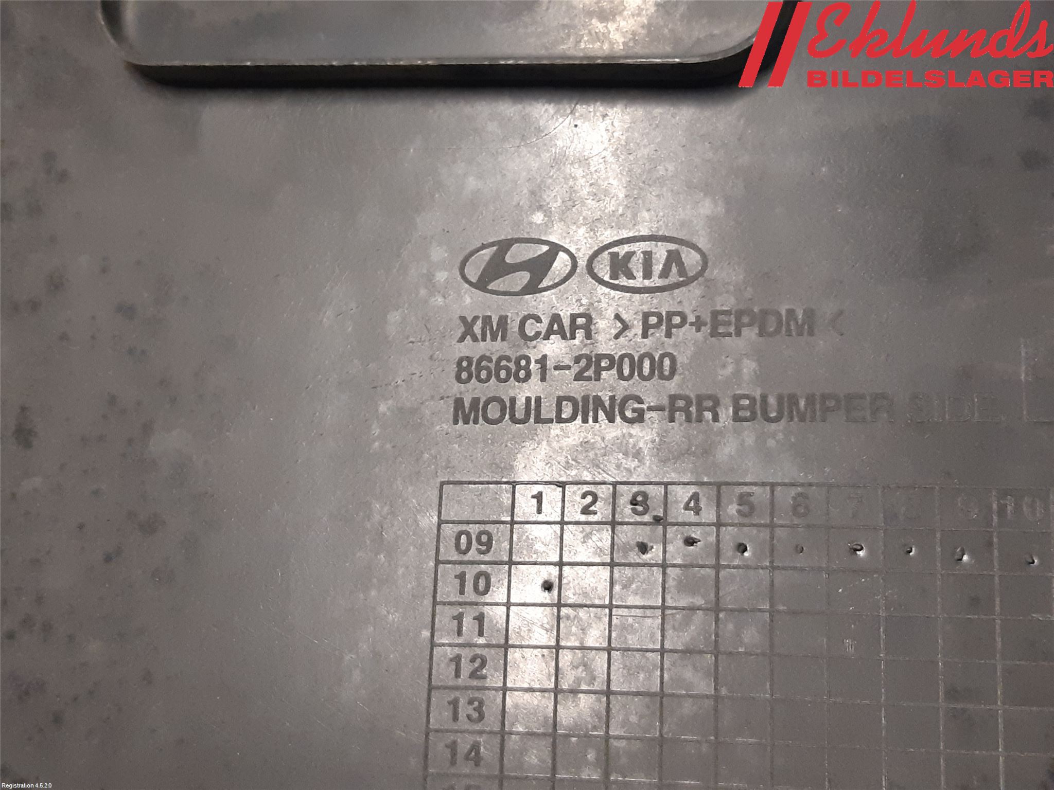 Kia SORENTO 10-14 Stötfångardel Bak Vä