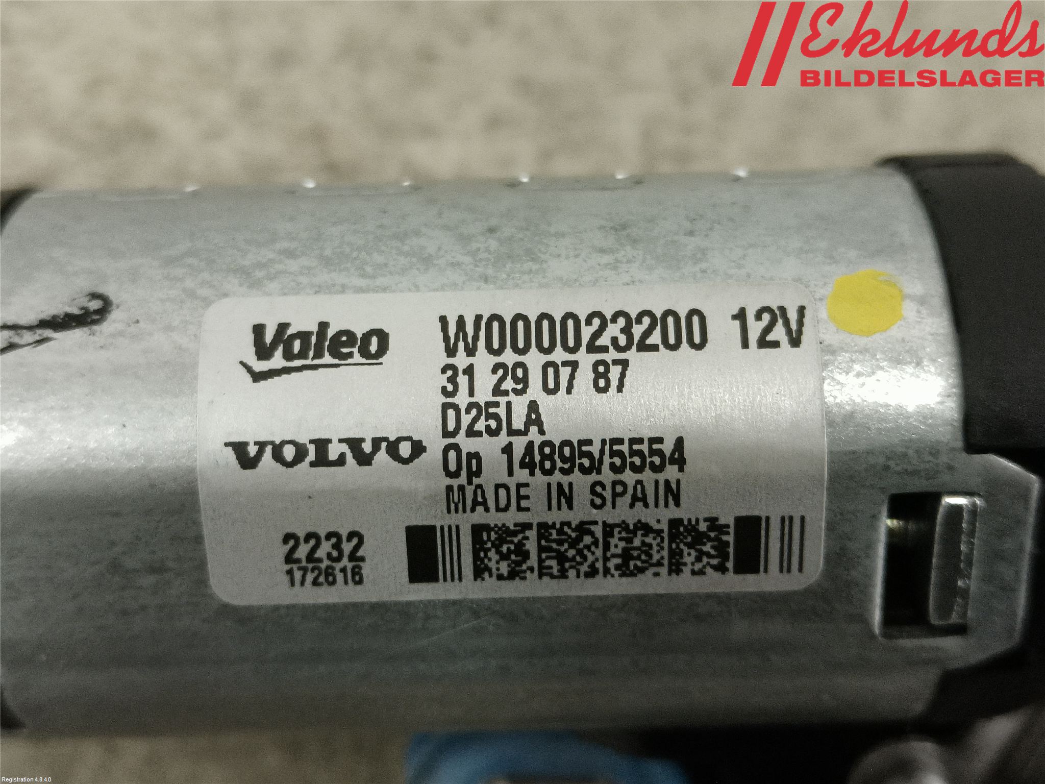 Volvo V70 08-13 Torkarmotor Baklucka