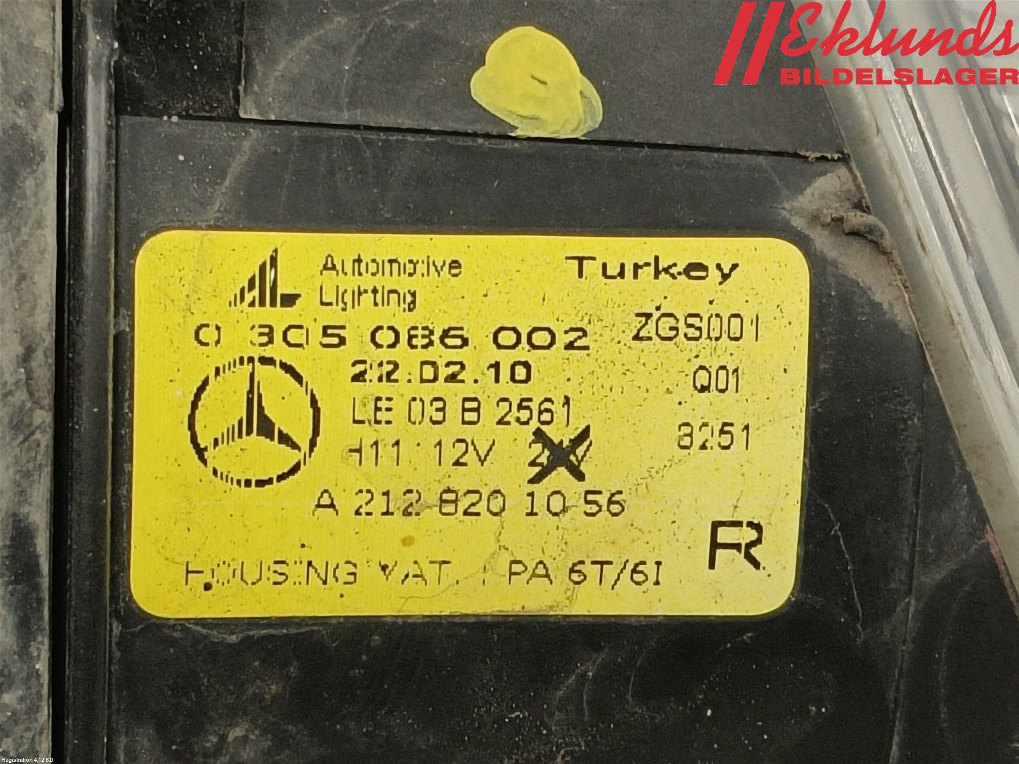 Mercedes-Benz MB E-KLASS (W212) 09-16 Dimljus-Varselljus Fram