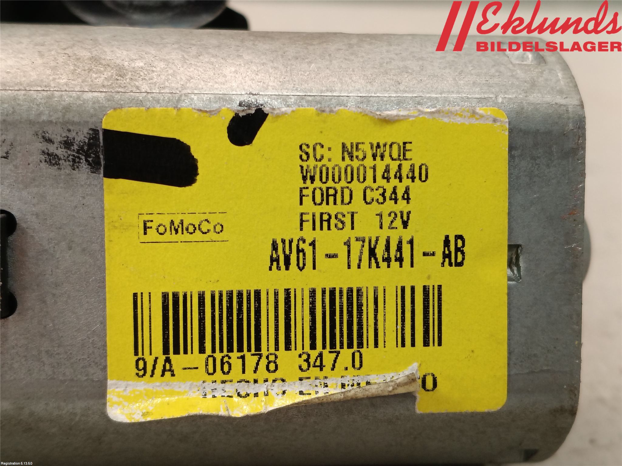 Ford GRAND C-MAX  11-14 Torkarmotor Baklucka