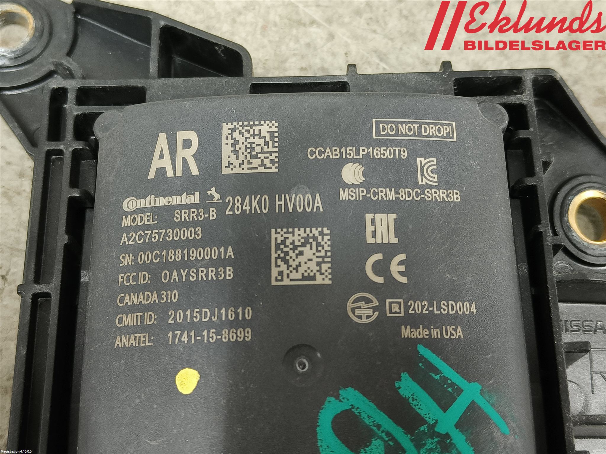 Nissan QASHQAI 17-21 Sensor Aktivt Kollisionsskydd