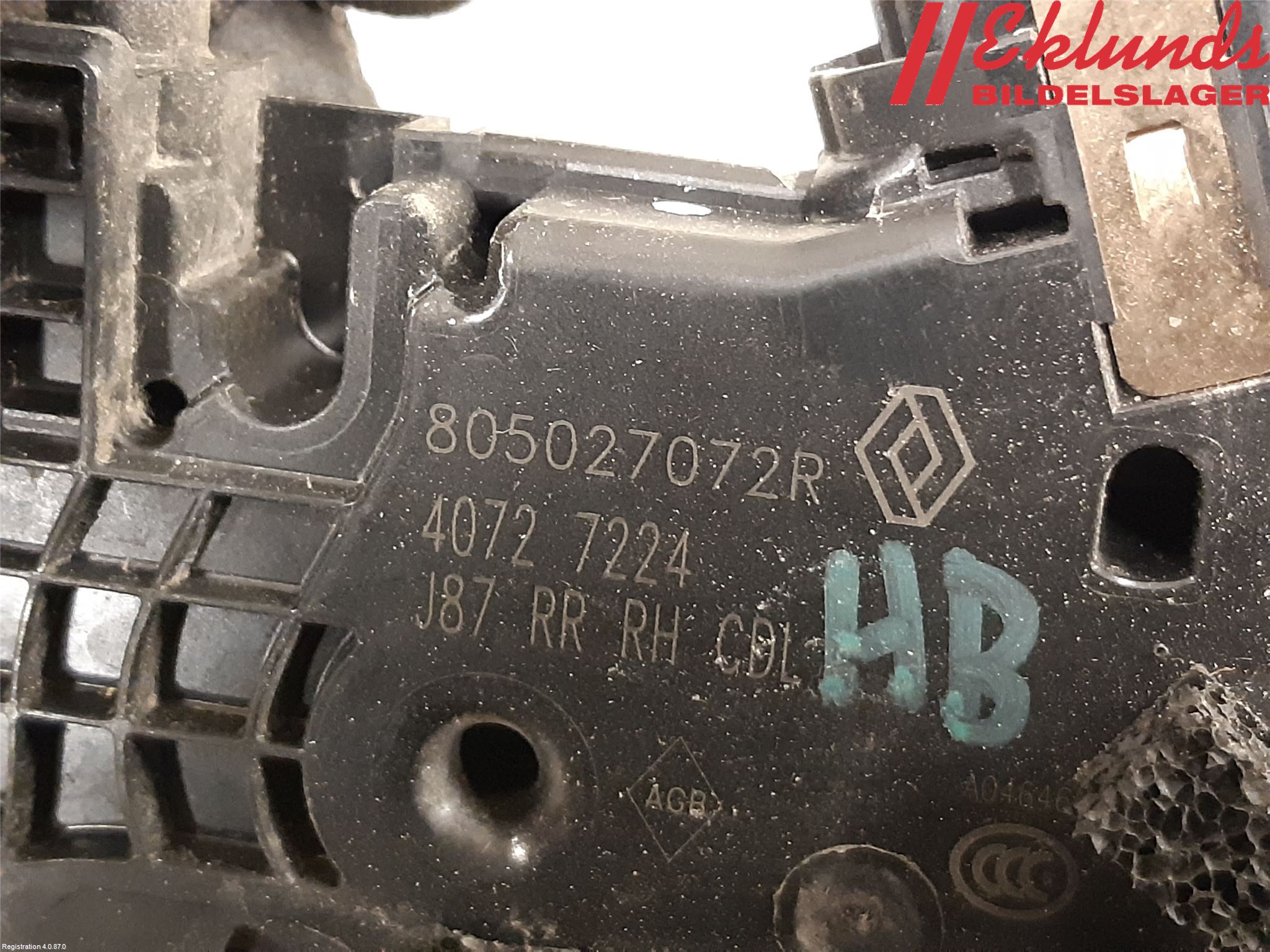 Renault CAPTUR 13-19 Låskista-Dörrlås