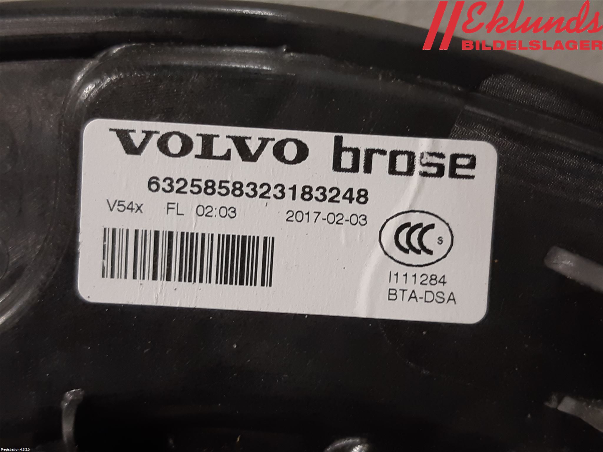 Volvo V90 17->> Fönsterhiss El Kompl