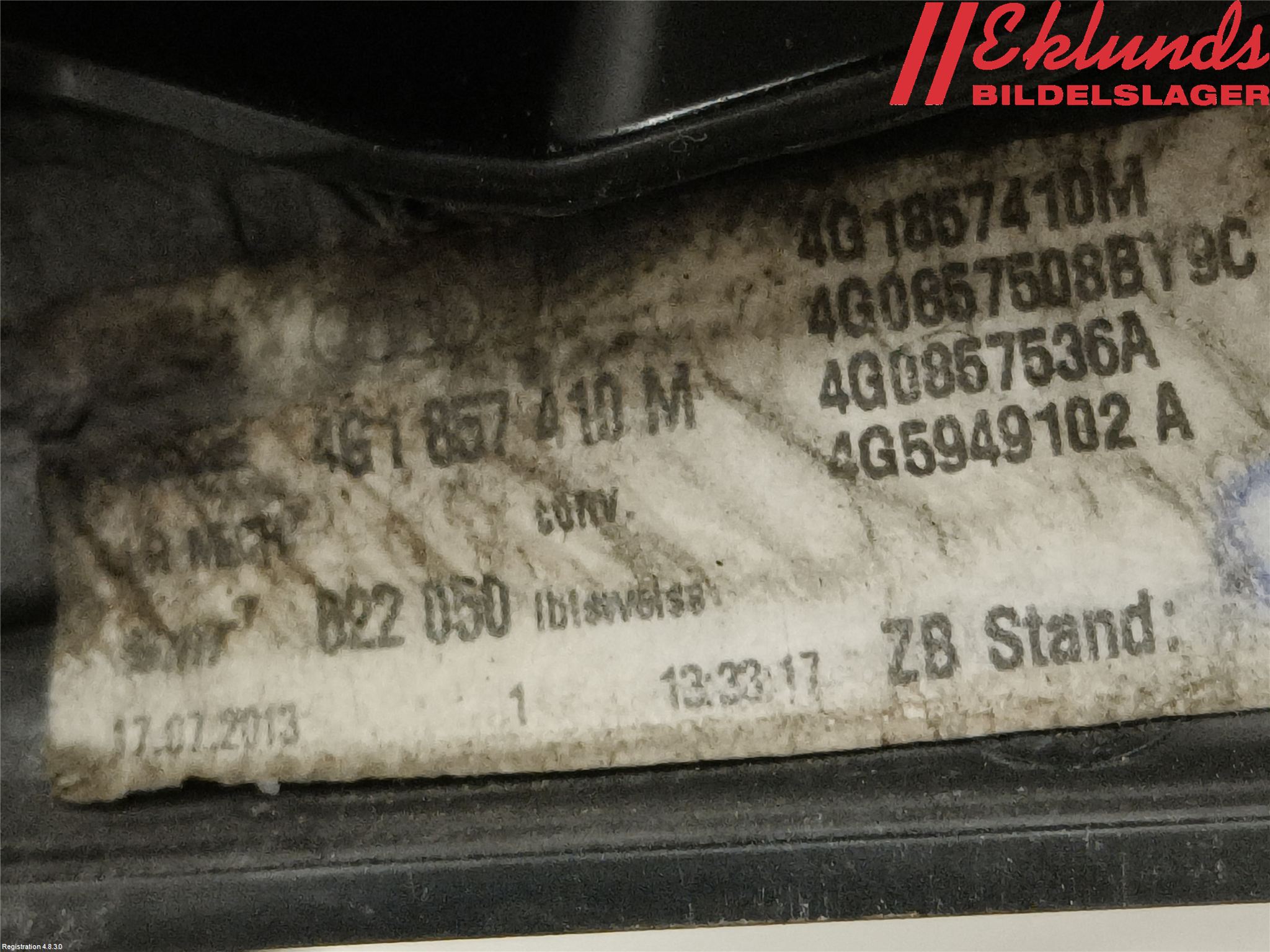 Audi A6/S6 4G 11-18 Spegel Yttre El Hö
