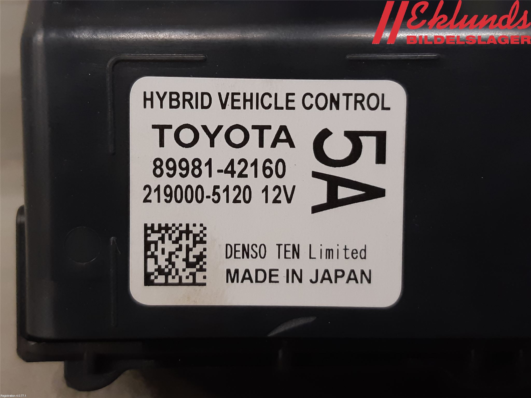 Toyota RAV4 19- Styrenhet Övrigt