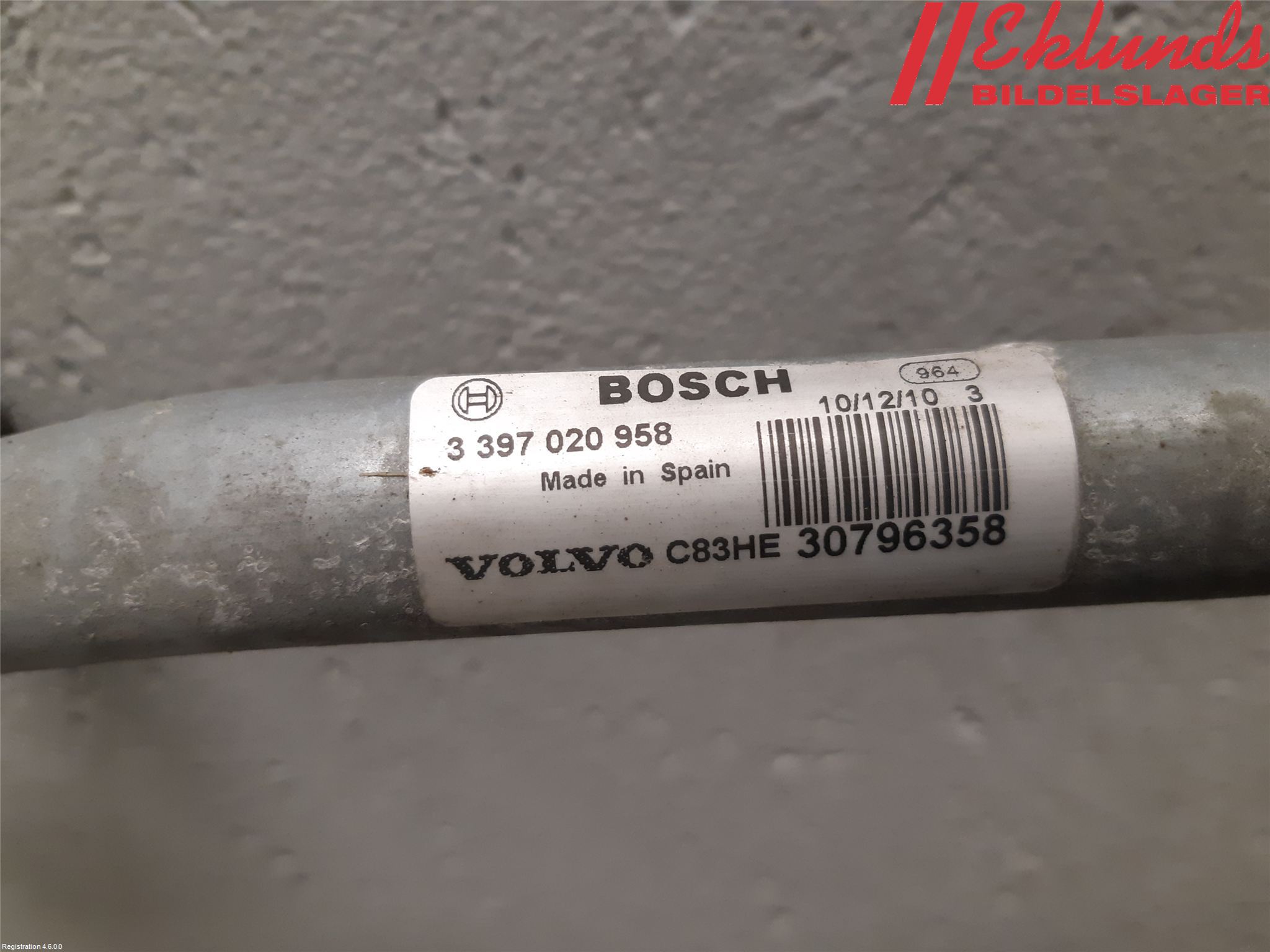 Volvo V70 08-13 Torkarmekanism Vindruta