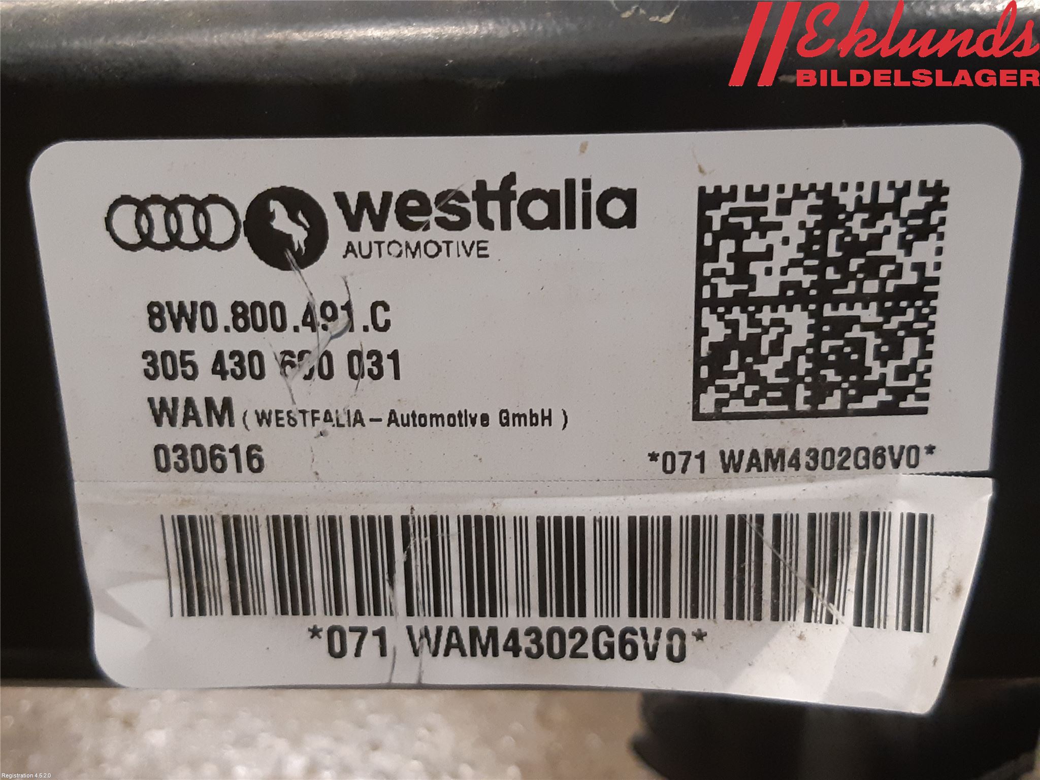 Audi A4/S4 B9 16-19 Dragkrok