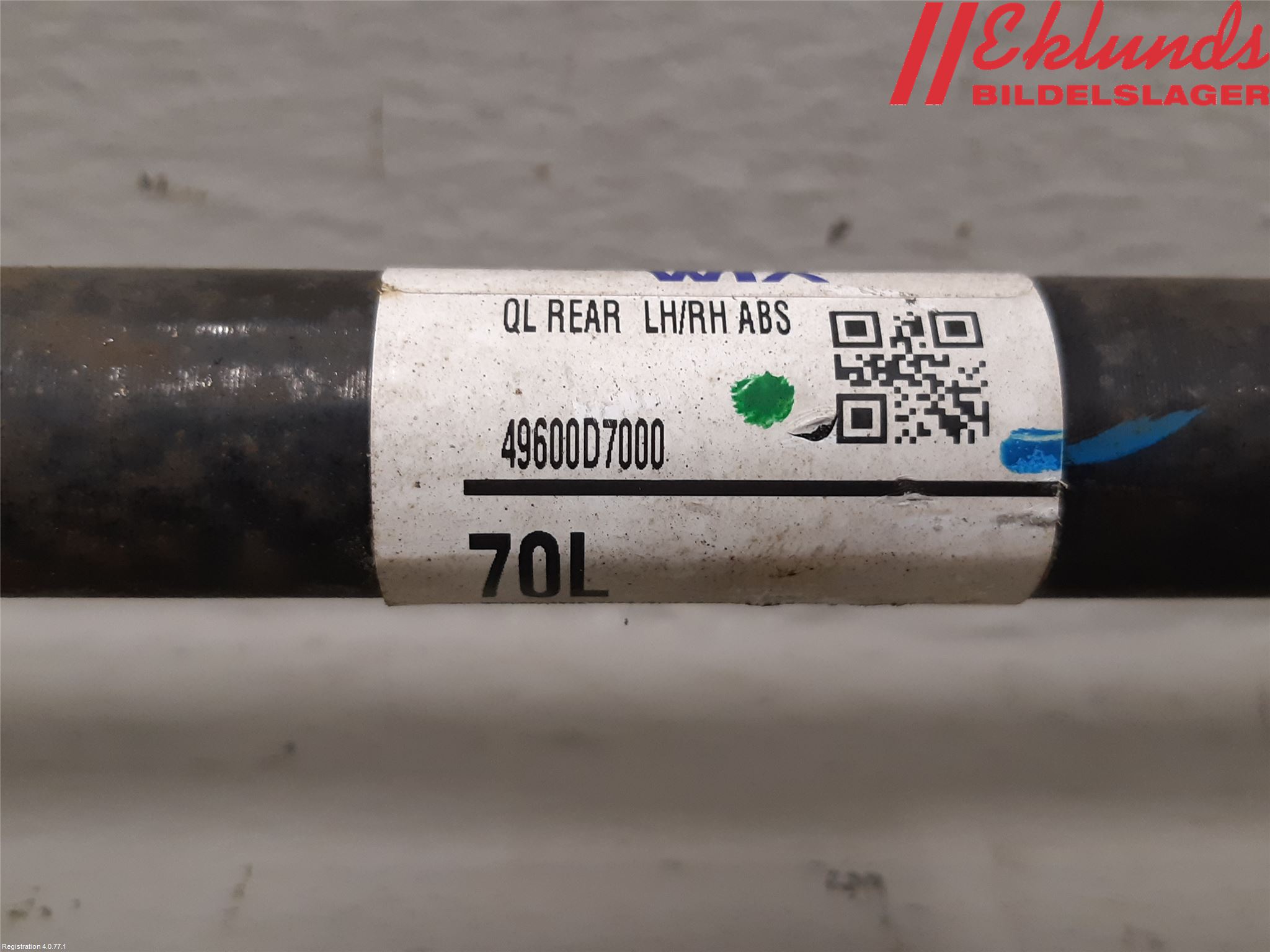 Kia SPORTAGE (QL) 16-21 Drivaxel Bak Vänster