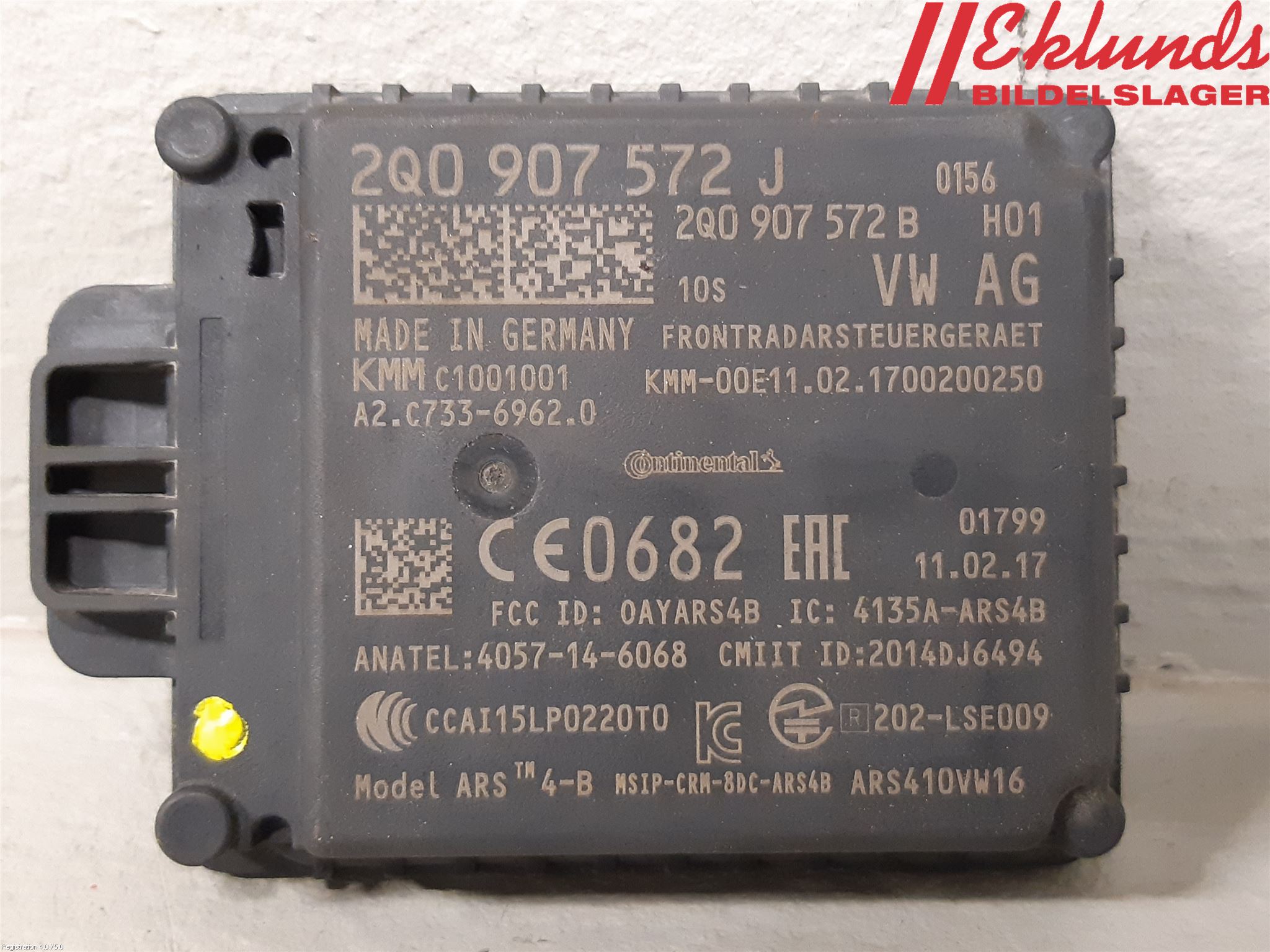 Seat ATECA 16->> Sensor Aktivt Kollisionsskydd