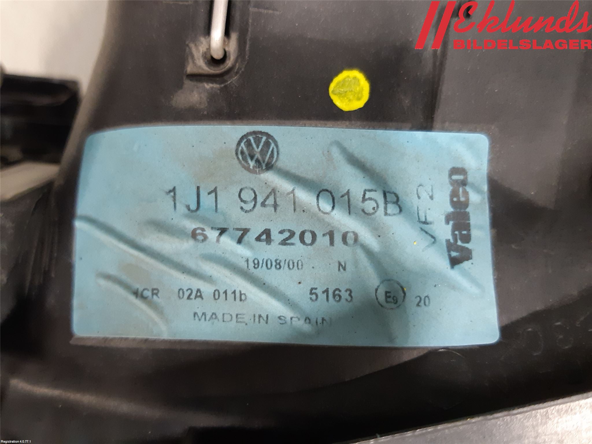 Volkswagen VW GOLF IV 98-06 Strålkastare Vänster
