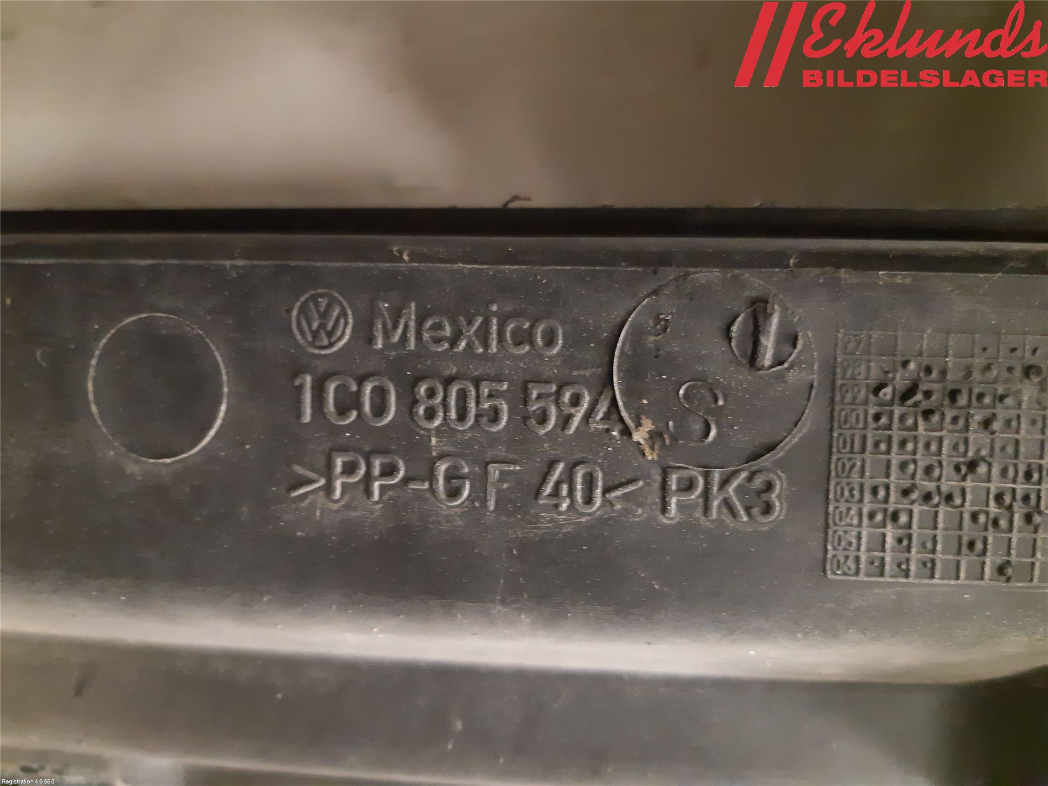 Volkswagen VW BEETLE 98-10 Frontplåt