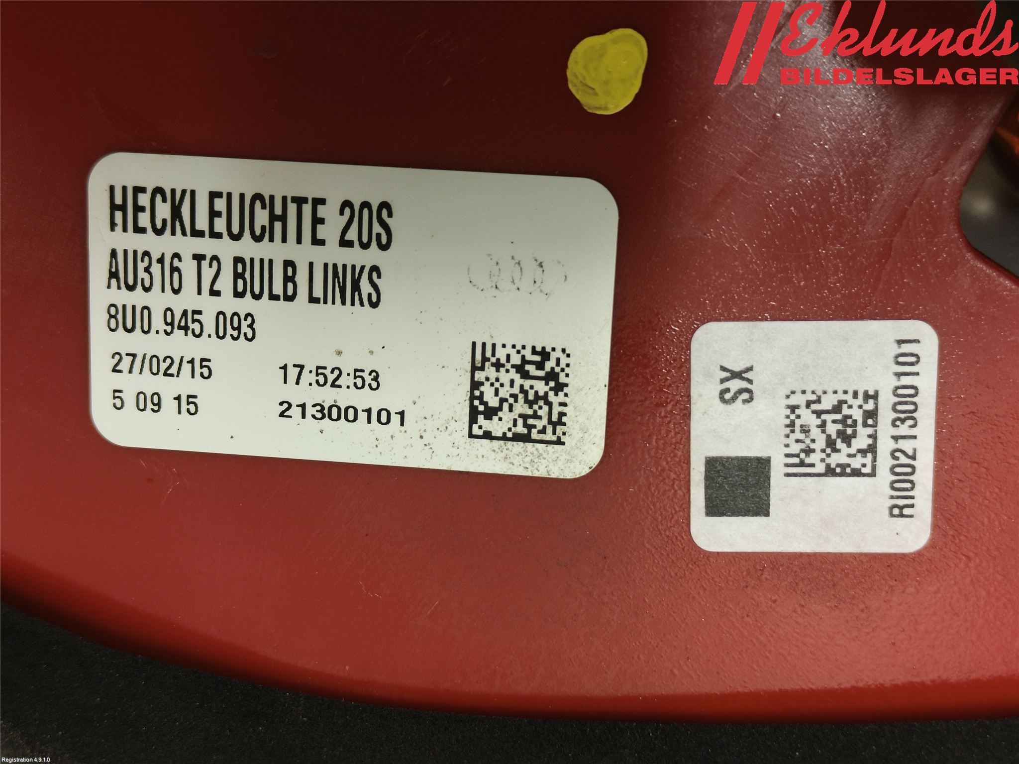 Audi Q3 8U 12-18 Bakljus Vänster