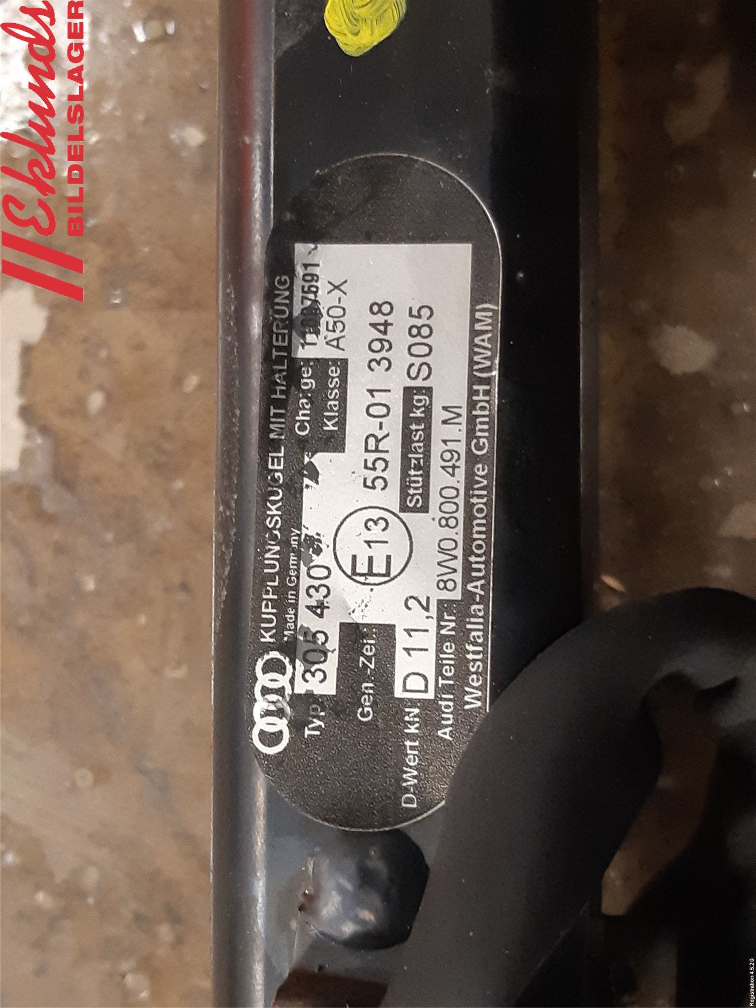 Audi A4/S4 B9 16-19 Dragkrok