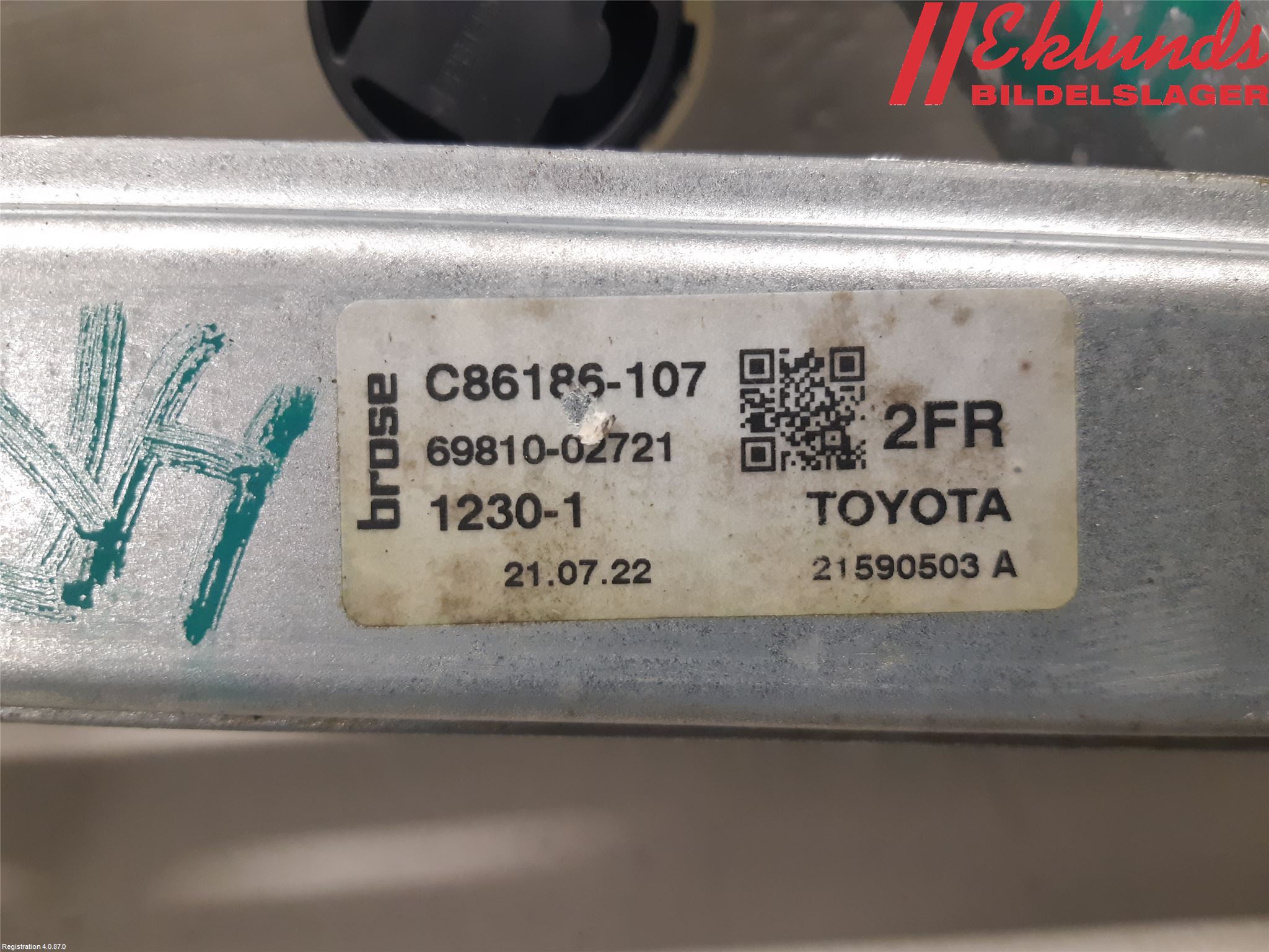 Toyota COROLLA 19- Fönsterhiss El Kompl