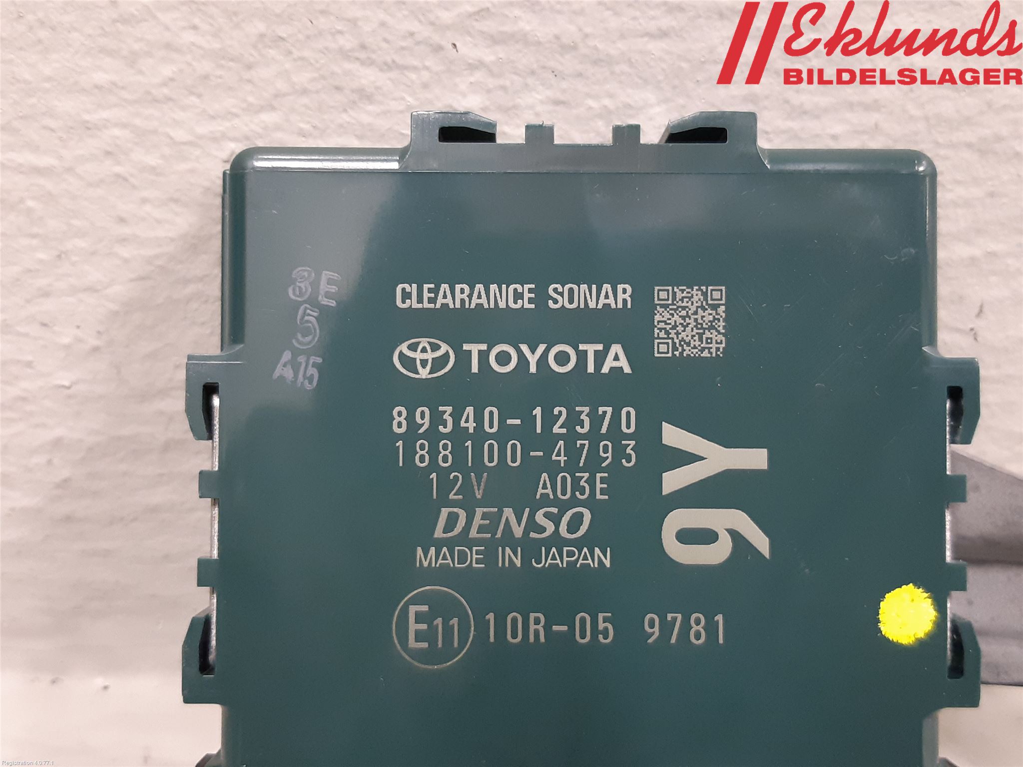 Toyota COROLLA 19- Styrenhet Parkeringshjälp