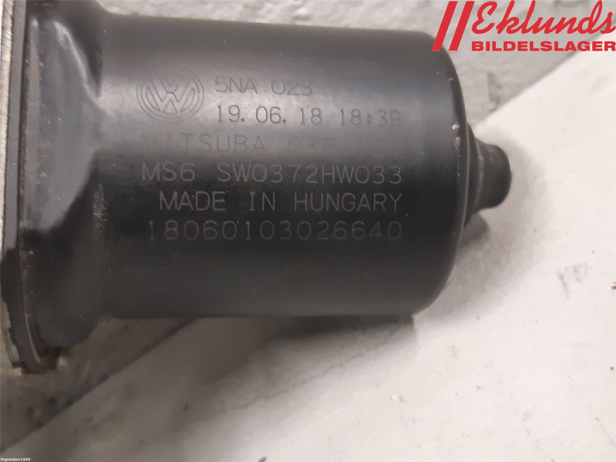 Volkswagen VW TIGUAN 16-24 Torkarmotor Vindruta