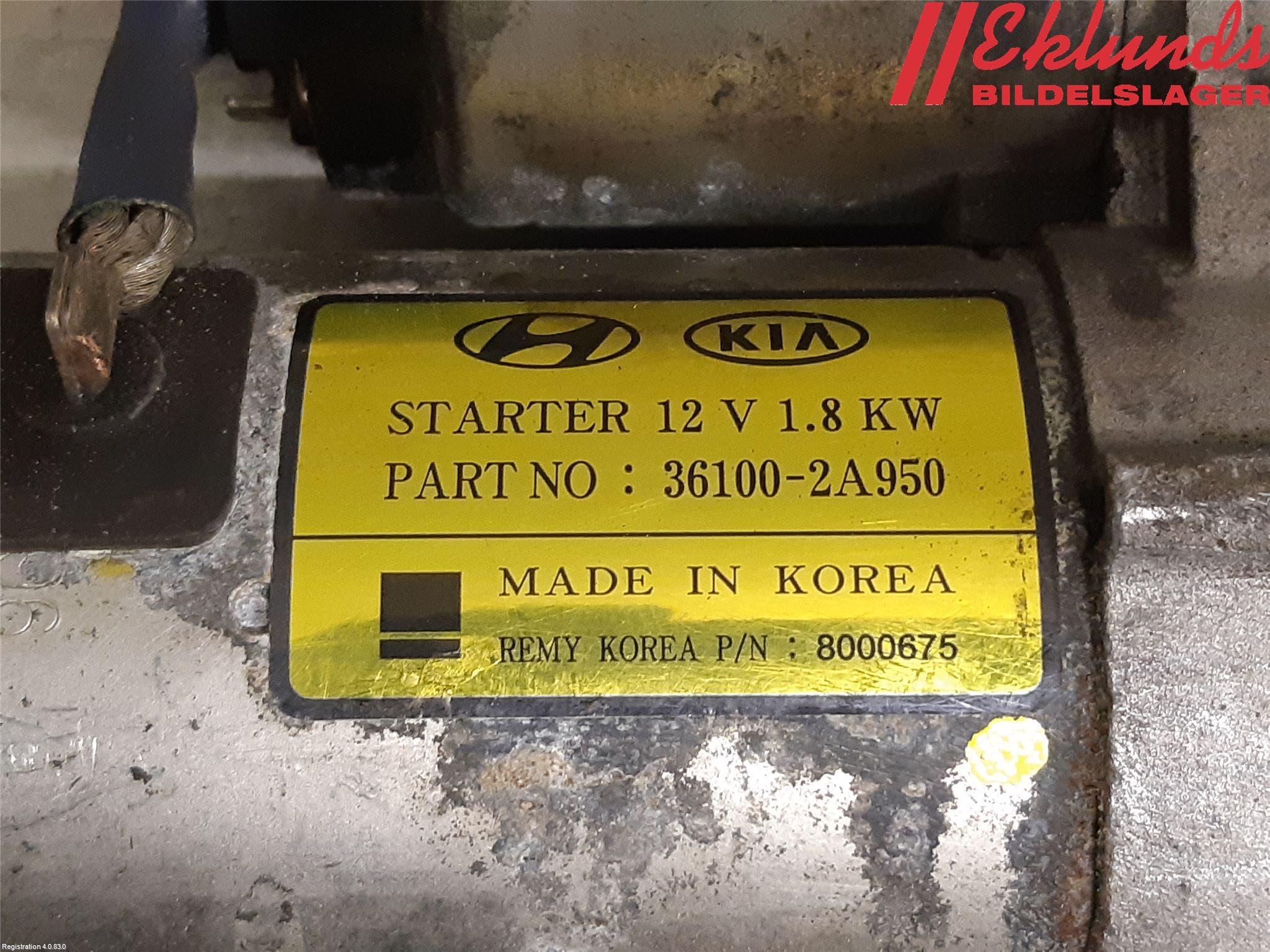 Kia SPORTAGE (QL) 16-21 Startmotor Diesel