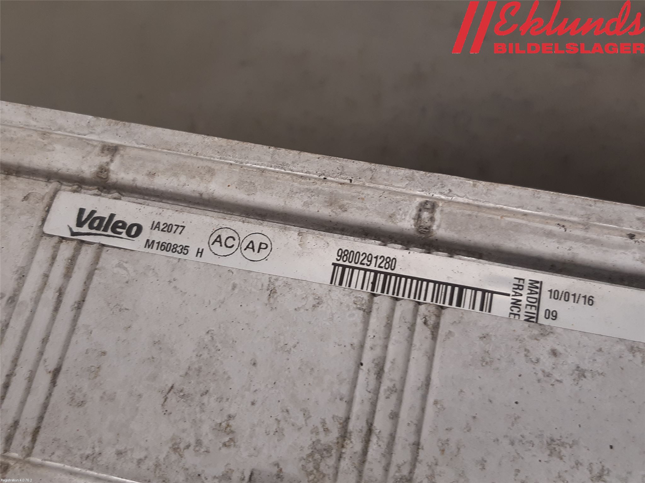 Peugeot PARTNER 16-18 Laddluft-Intercooler Kyl