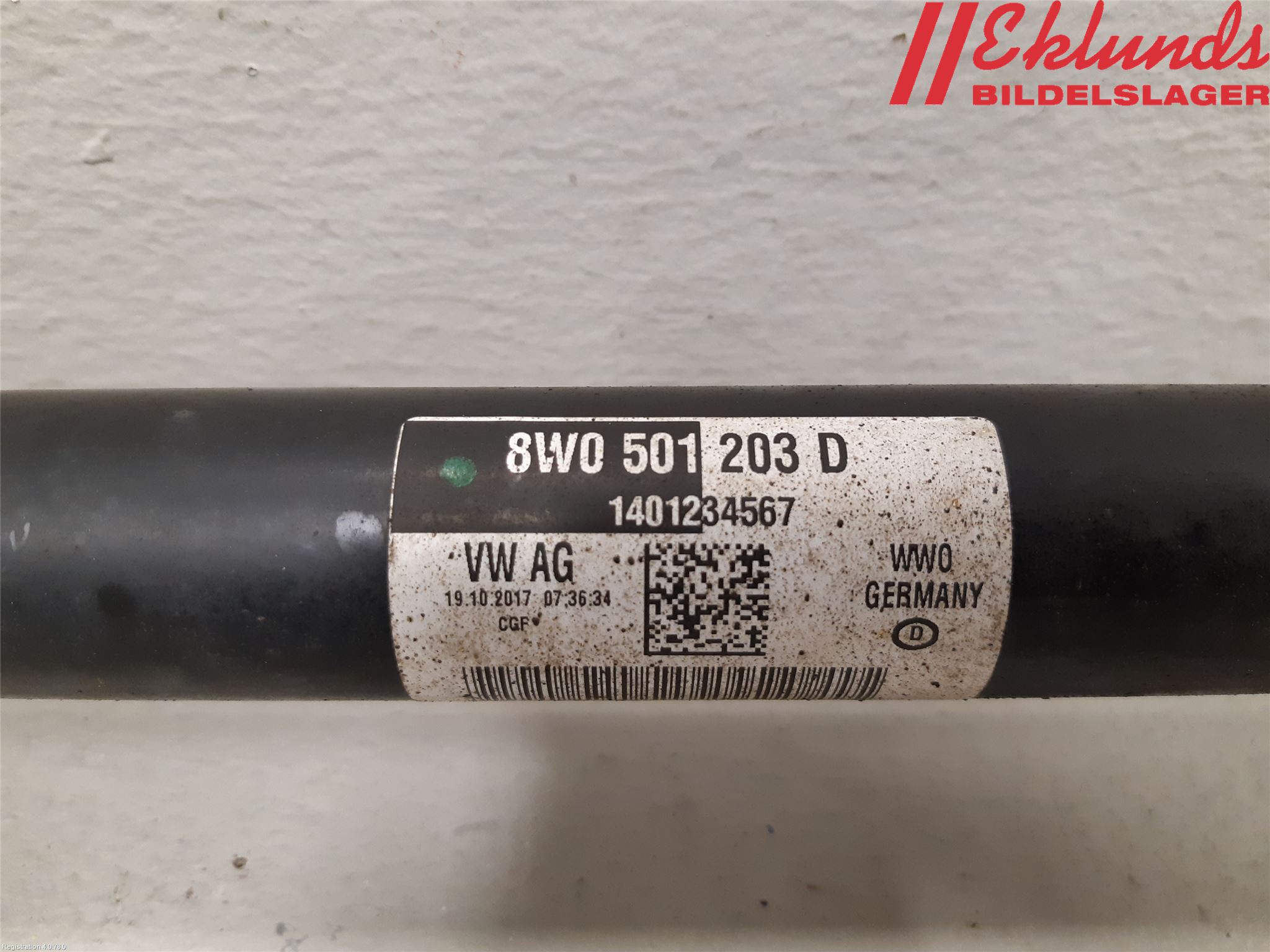Audi A4/S4 B9 16-19 Drivaxel Bak Höger
