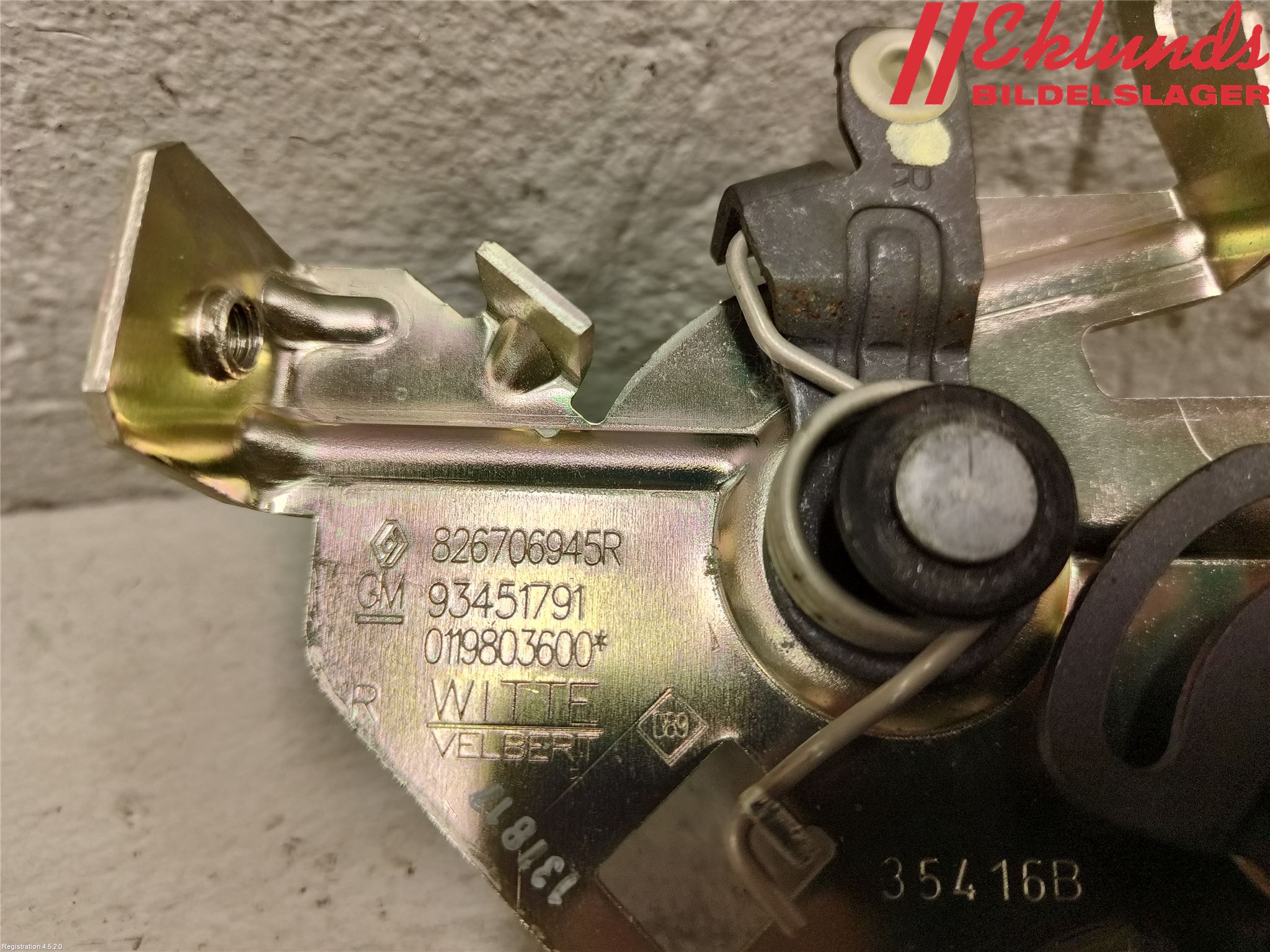 Renault TRAFIC/E-TECH 15- Låskista-Dörrlås