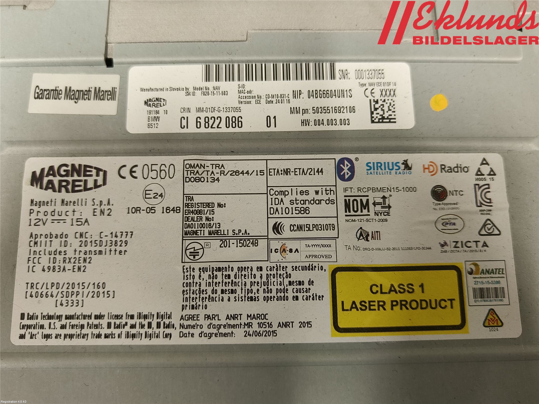 BMW X1 F48 15-22 Cd Radio - Multimediapanel