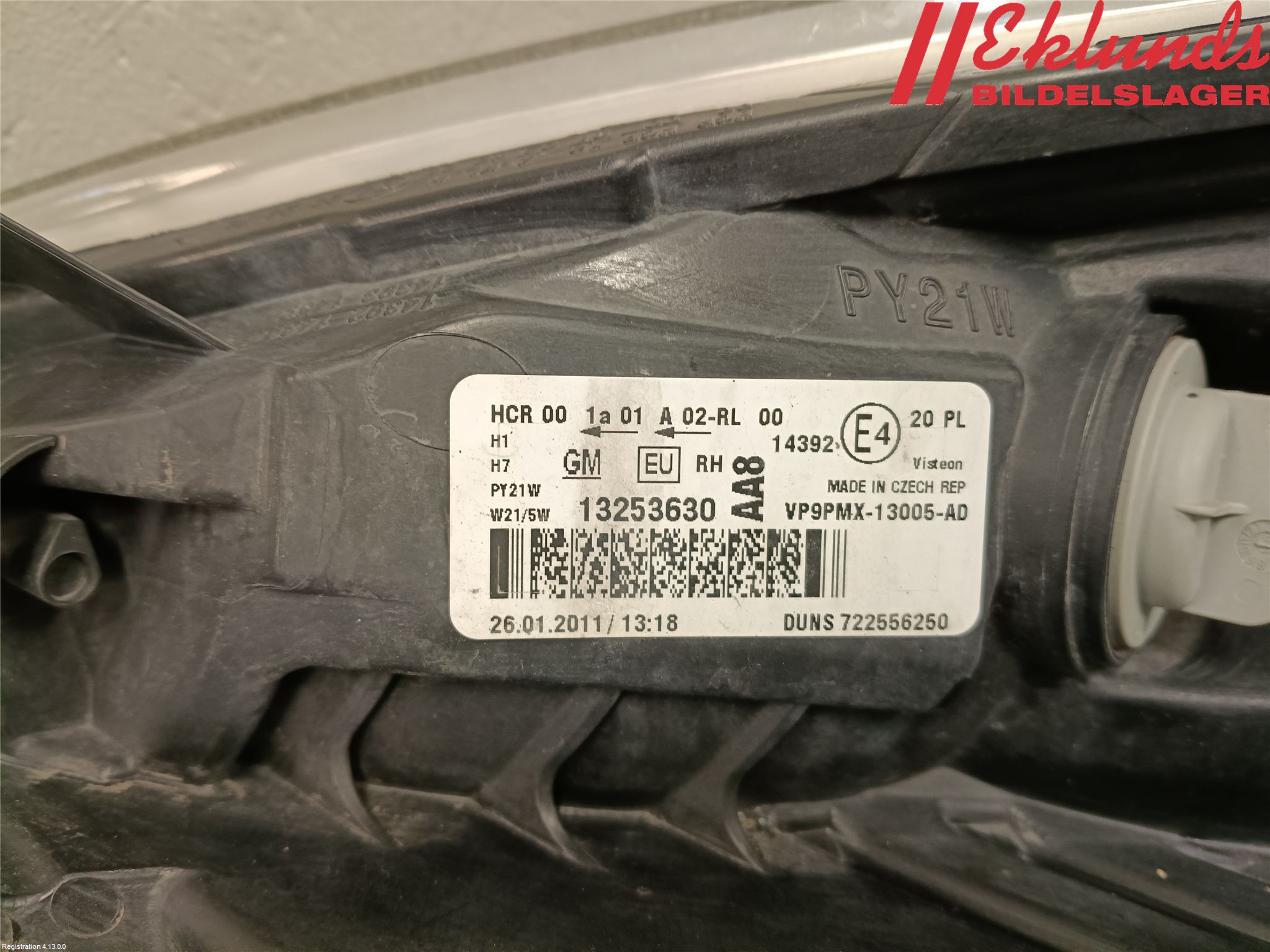 Opel MERIVA B 10-17 Strålkastare Höger