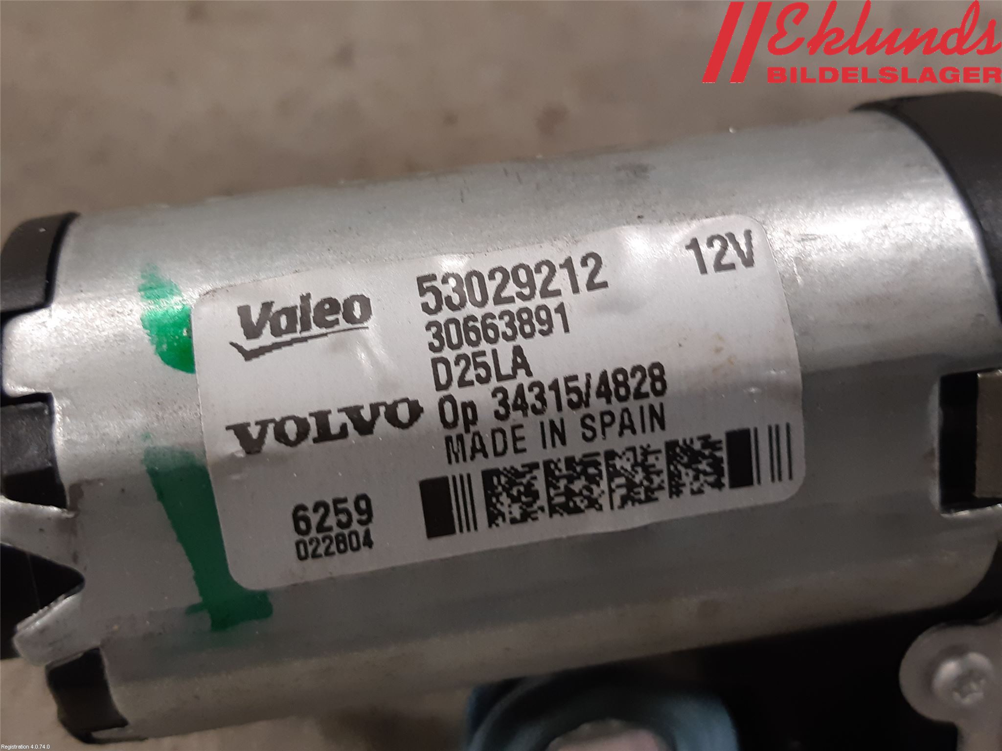 Volvo V70 08-13 Torkarmotor Baklucka