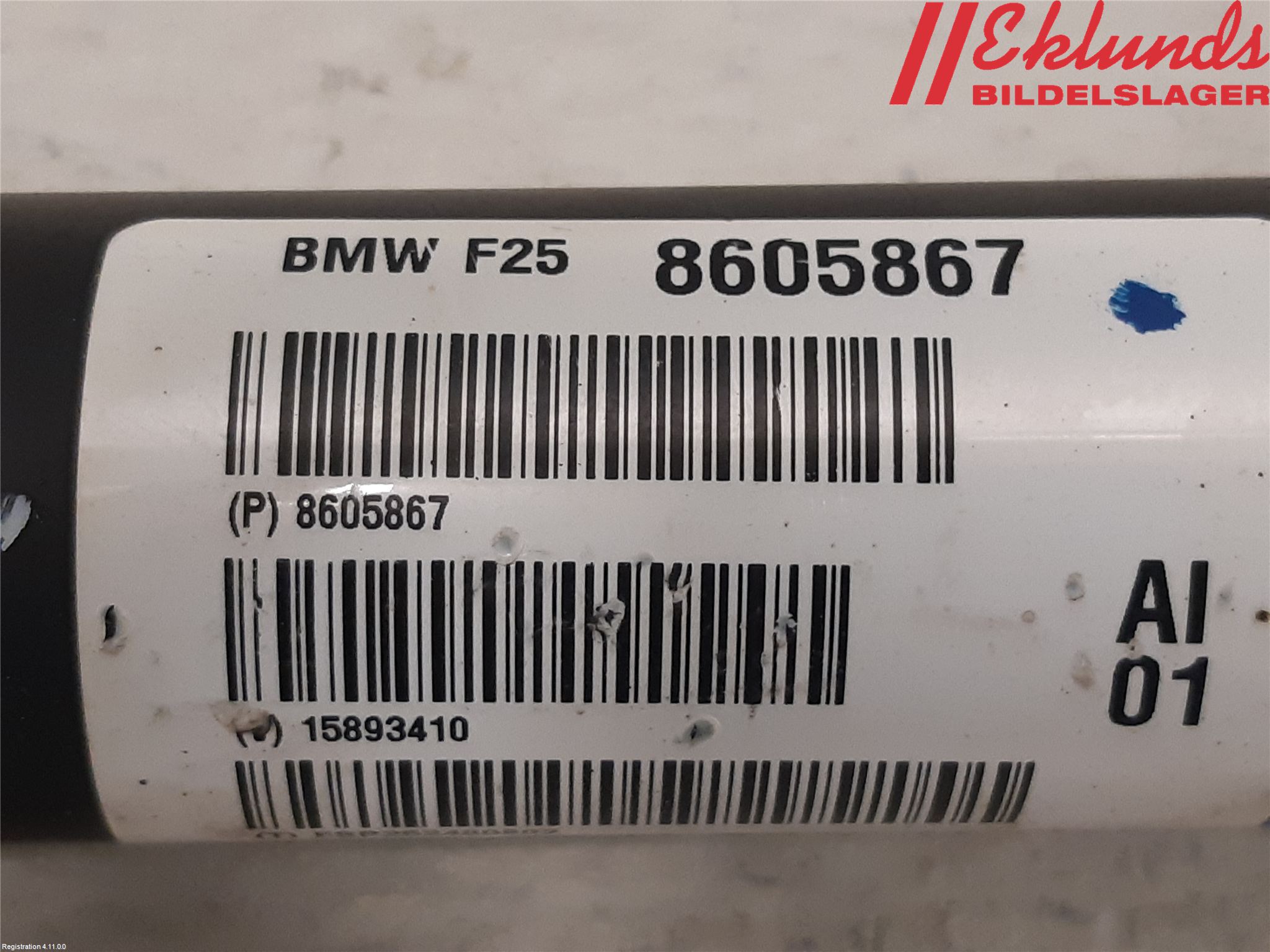 BMW X3 F25 10-17 Mellanaxel Främre 4Wd