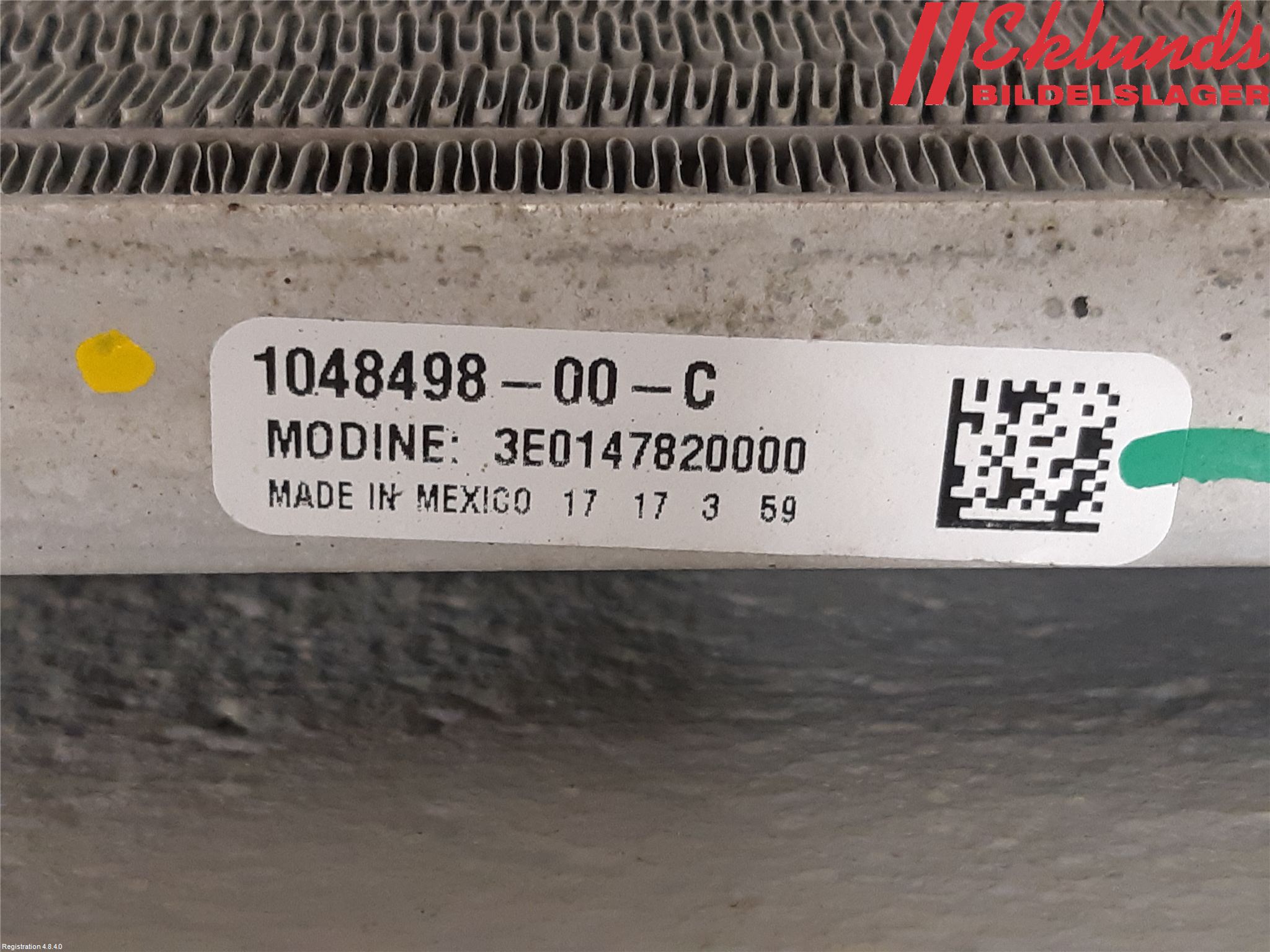 Tesla MODEL X 16- Kylare Aut