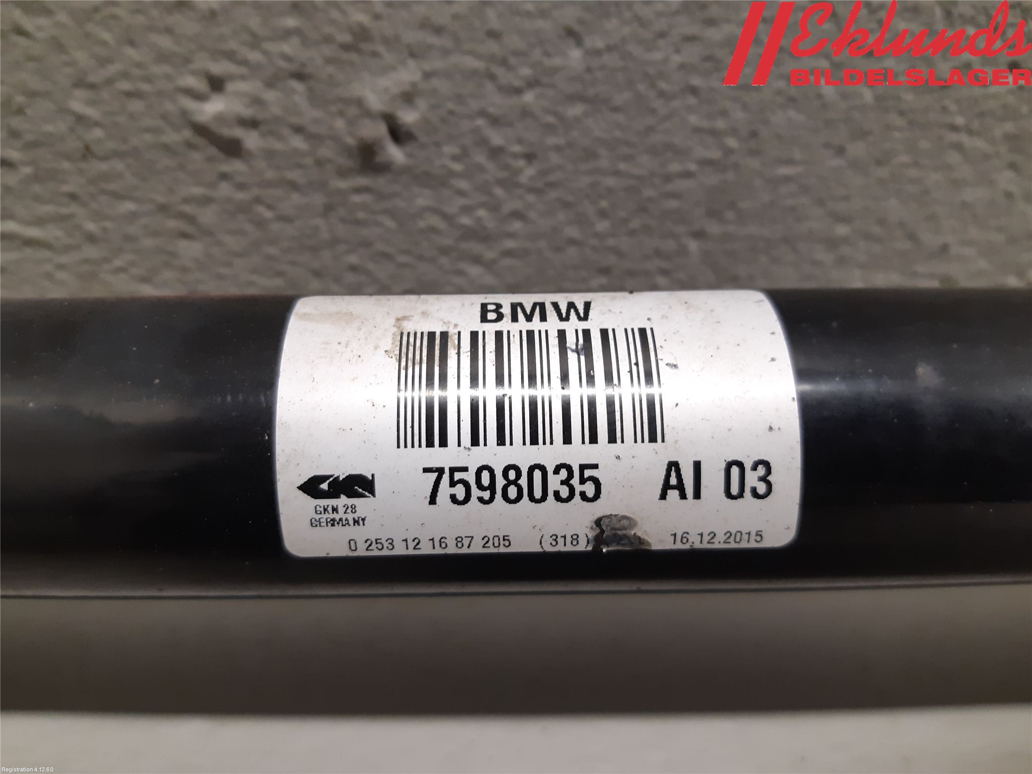 BMW X4 F26 14-18 Drivaxel Bak Vänster