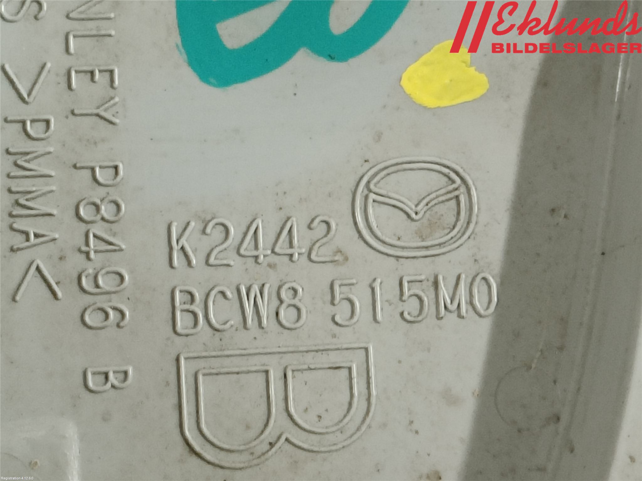 Mazda 3 III 14-19 Dimljus/Reflex Bak