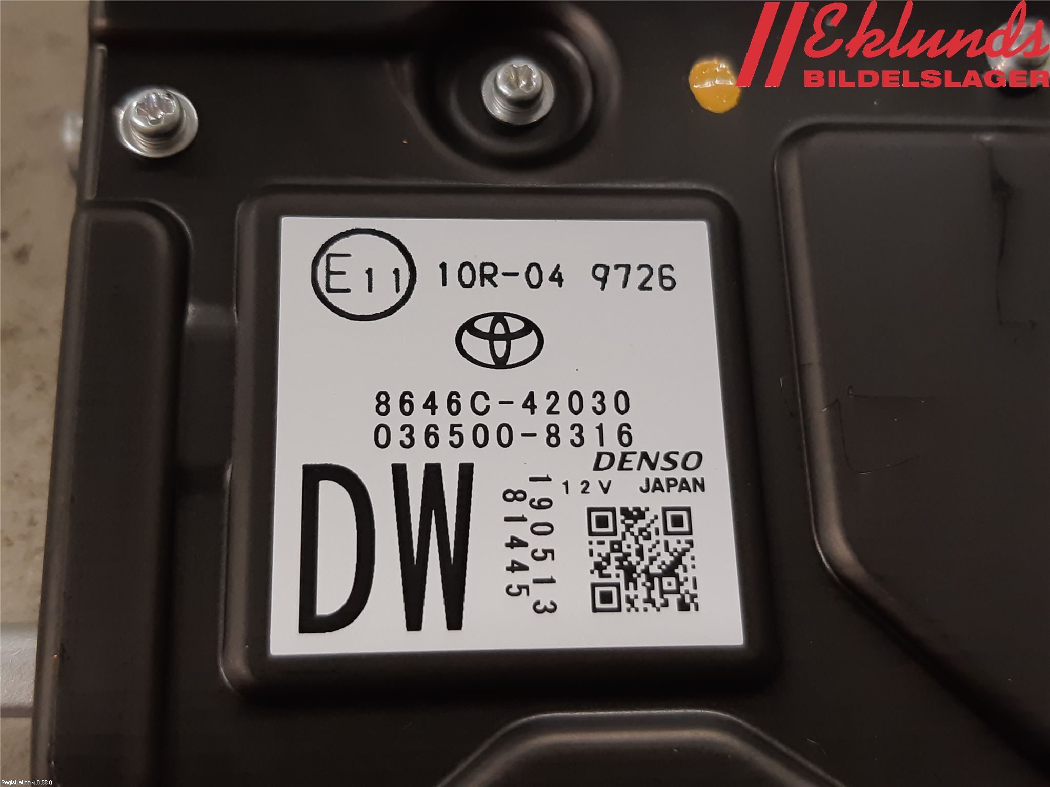 Toyota RAV4 19- Sensor Aktivt Kollisionsskydd