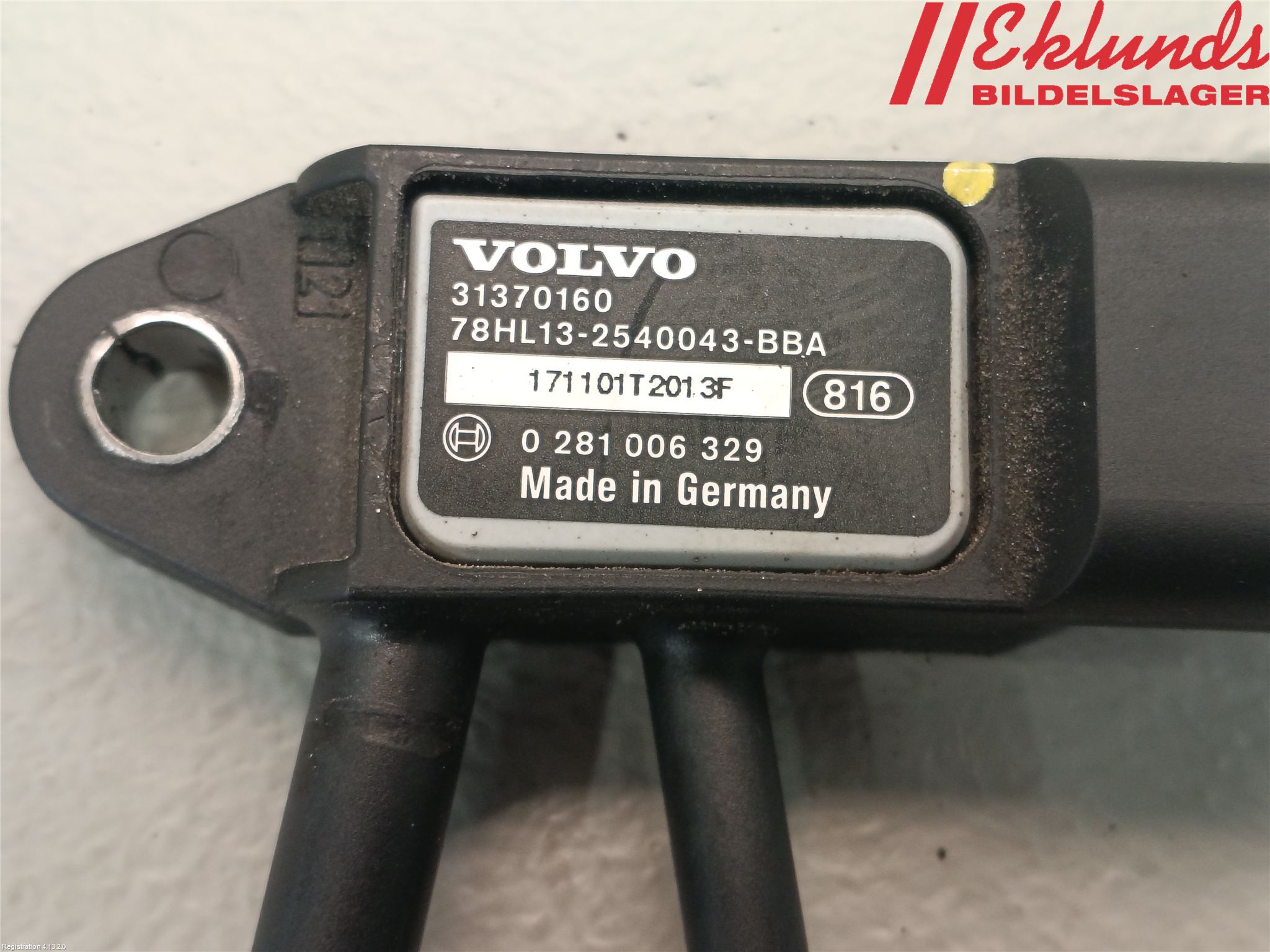 Volvo V40 12-19 Givare Temp-Tryck Avgas