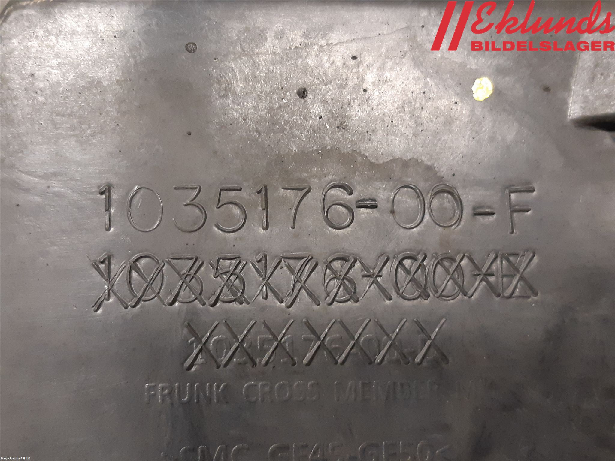 Tesla MODEL X 16- Frontplåt