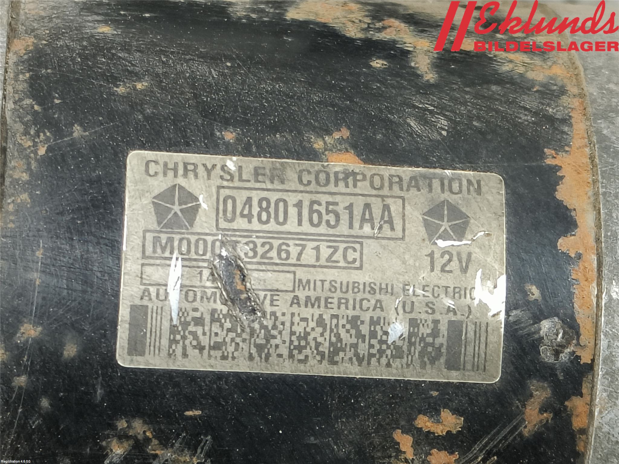 Dodge CHARGER 66- Startmotor