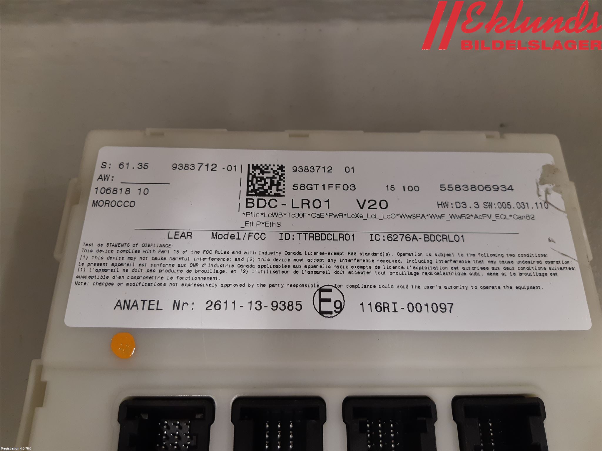 BMW X6 F16 14-19 Styrenhet Övrigt