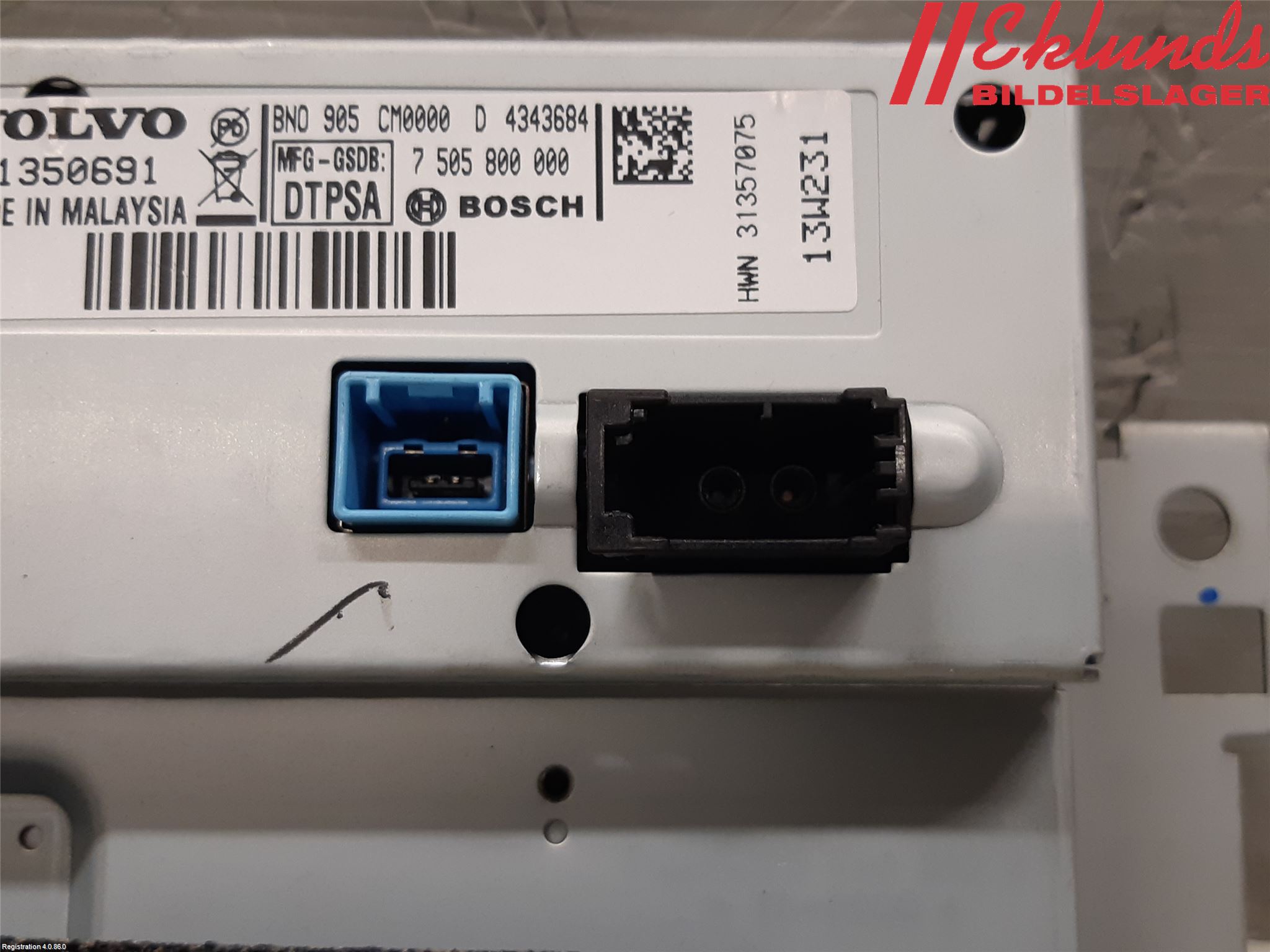 Volvo V60 11-13 Cd Radio - Multimediapanel