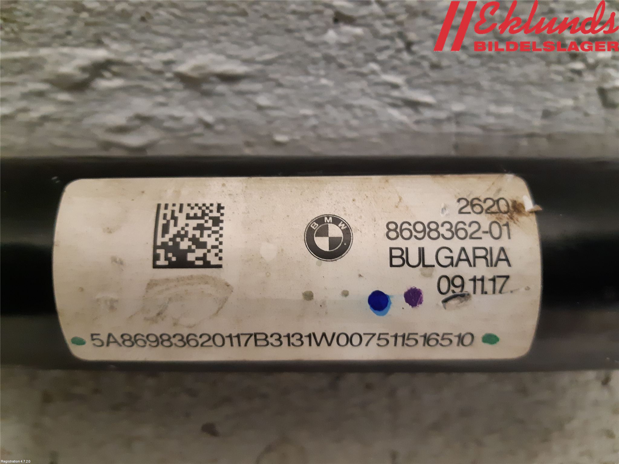 BMW 5 G30/G31/F90 17-23 Mellanaxel Främre 4Wd