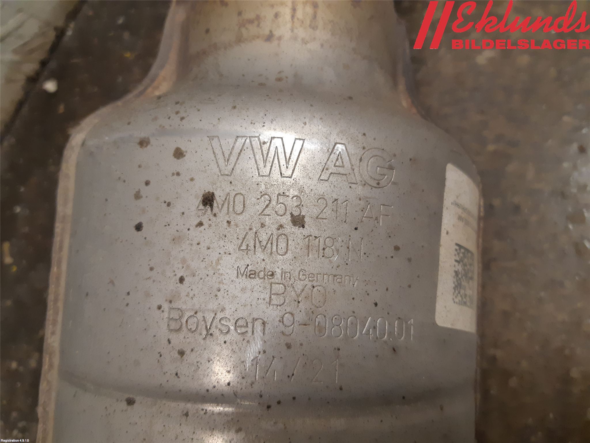 Audi Q7/SQ7 Avgas Främre Rör