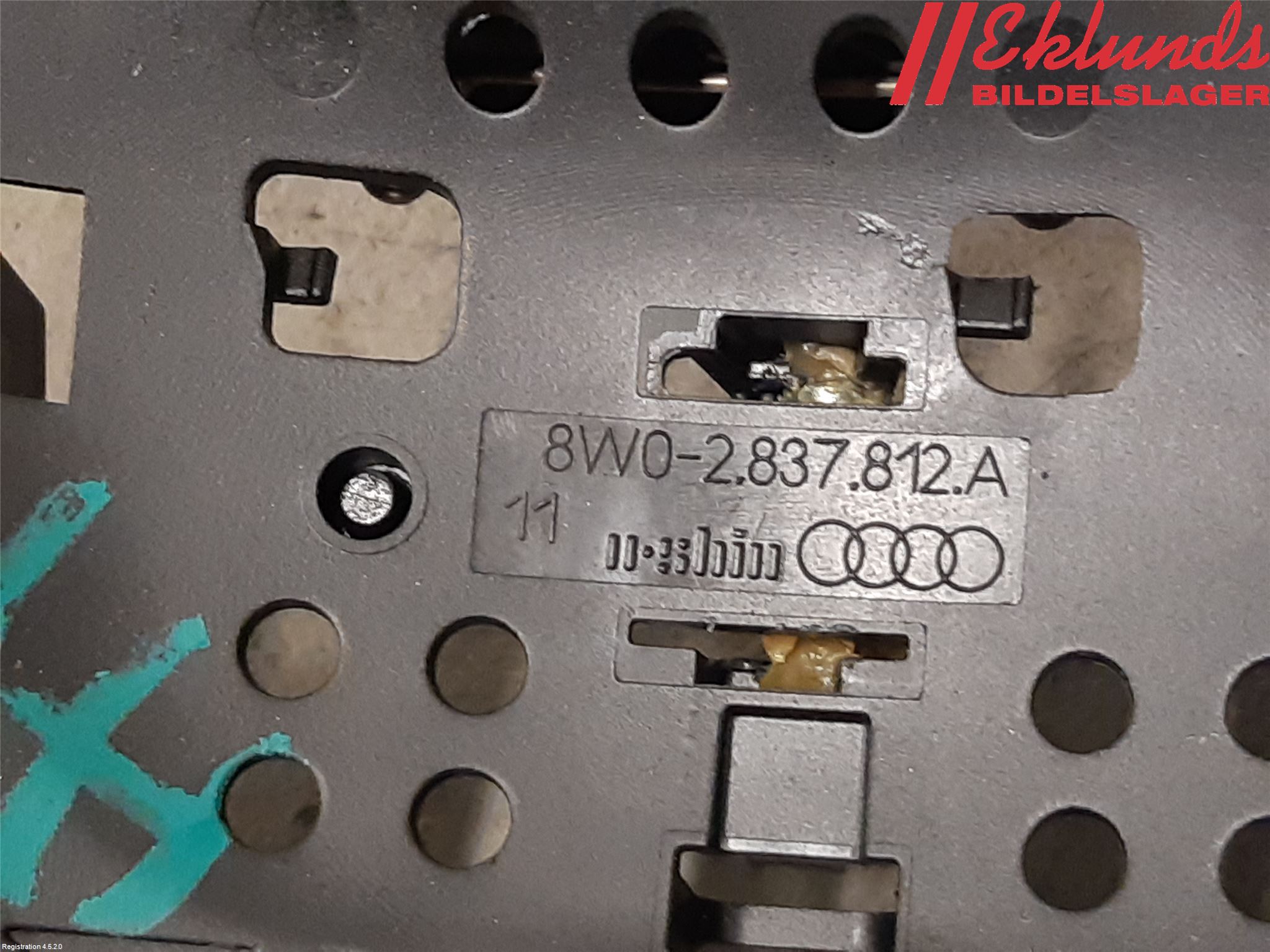 Audi A4/S4 B9 16-19 Dörrhandtag Yttre Hö